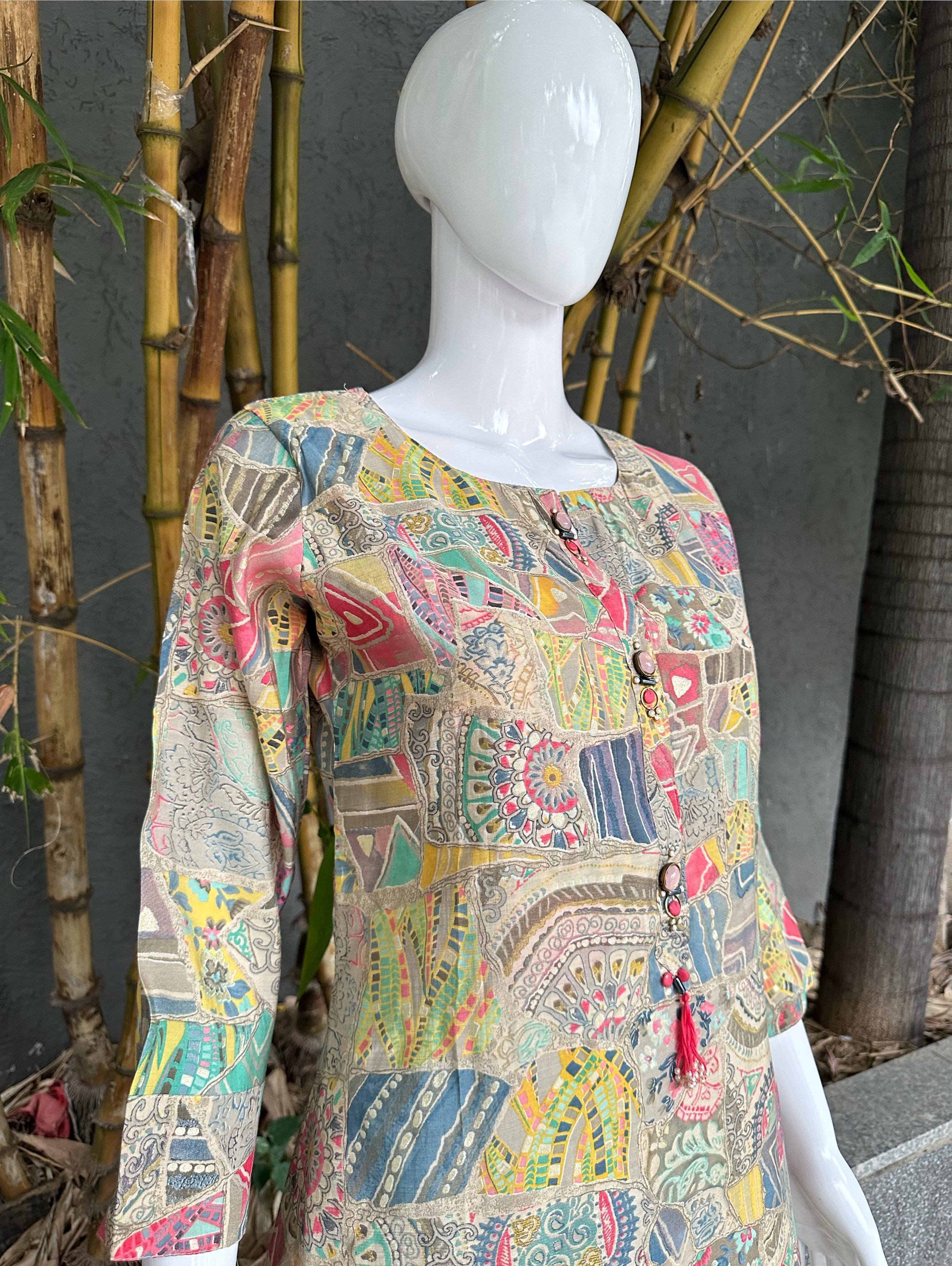 Image of Patiala Style Coord Set - Multiprint