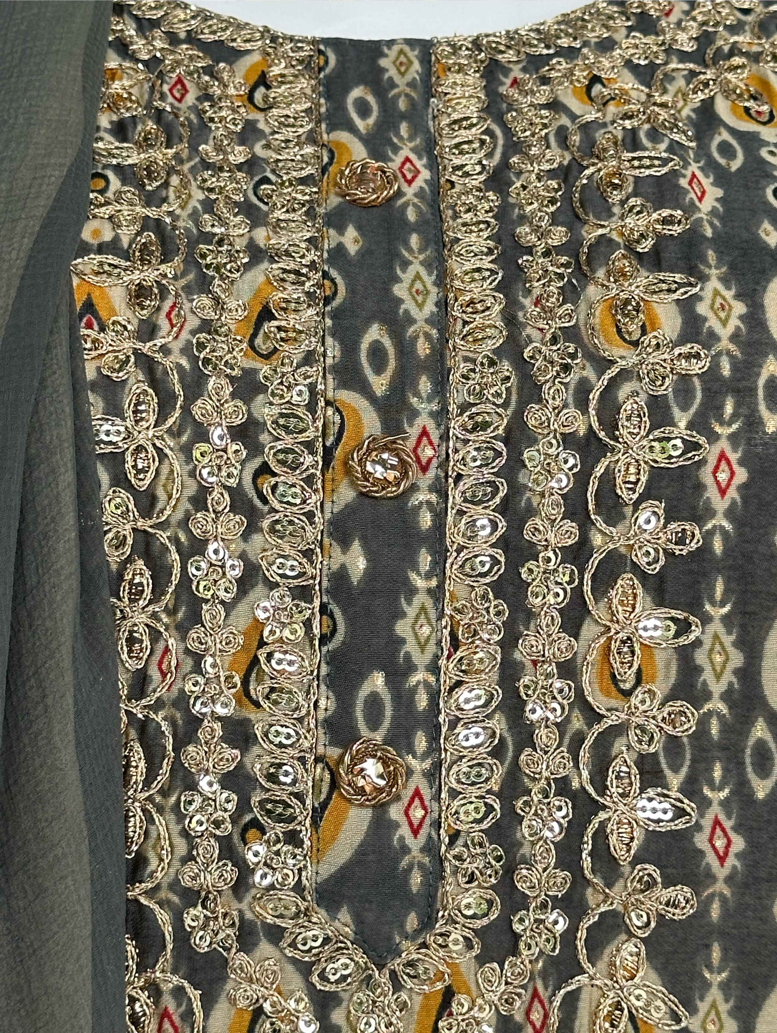 Image of Muslin Straight Kurti Set - 3 Piece