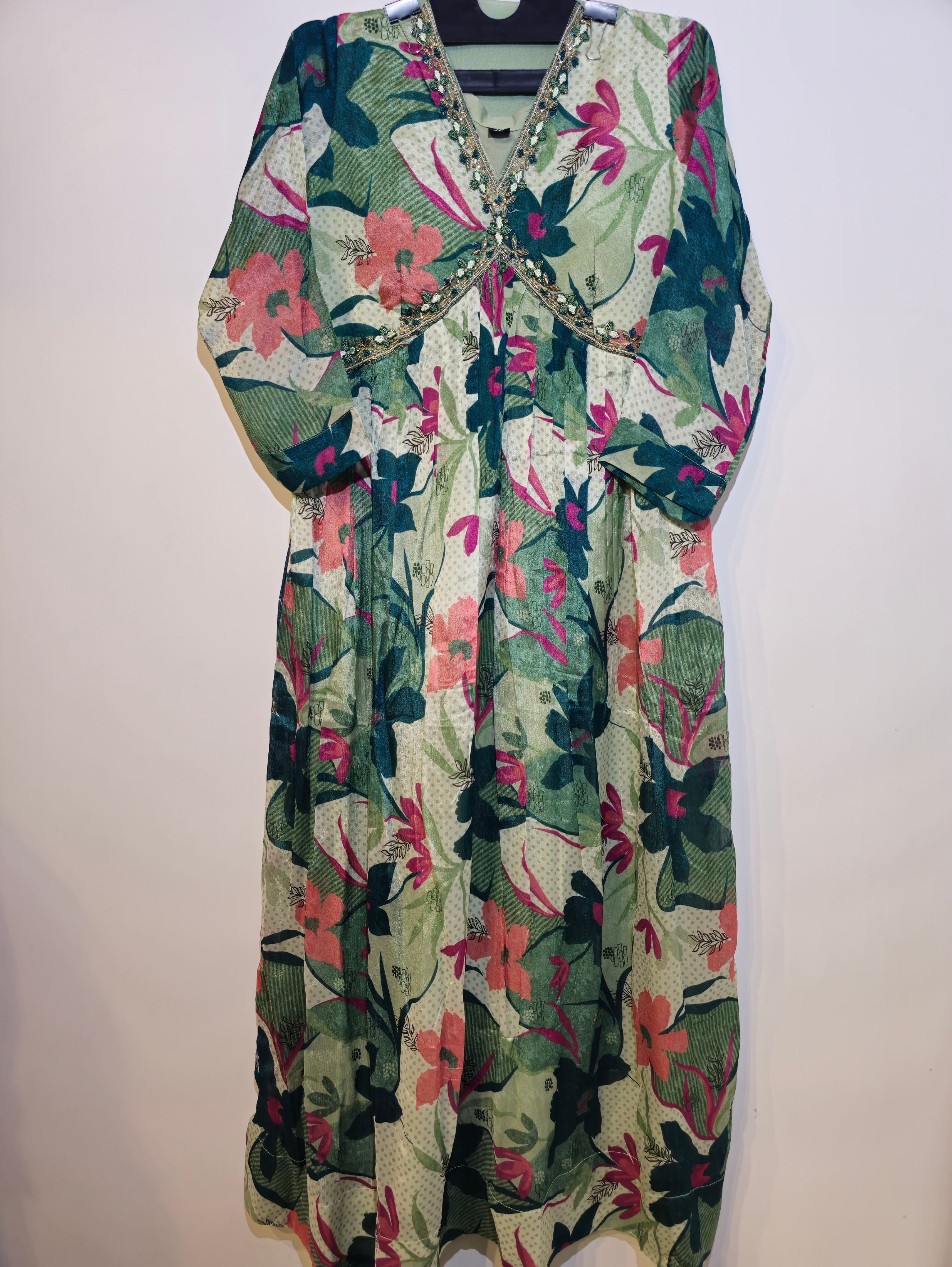 Image of Designer Muslin Set with work - 3 Piece