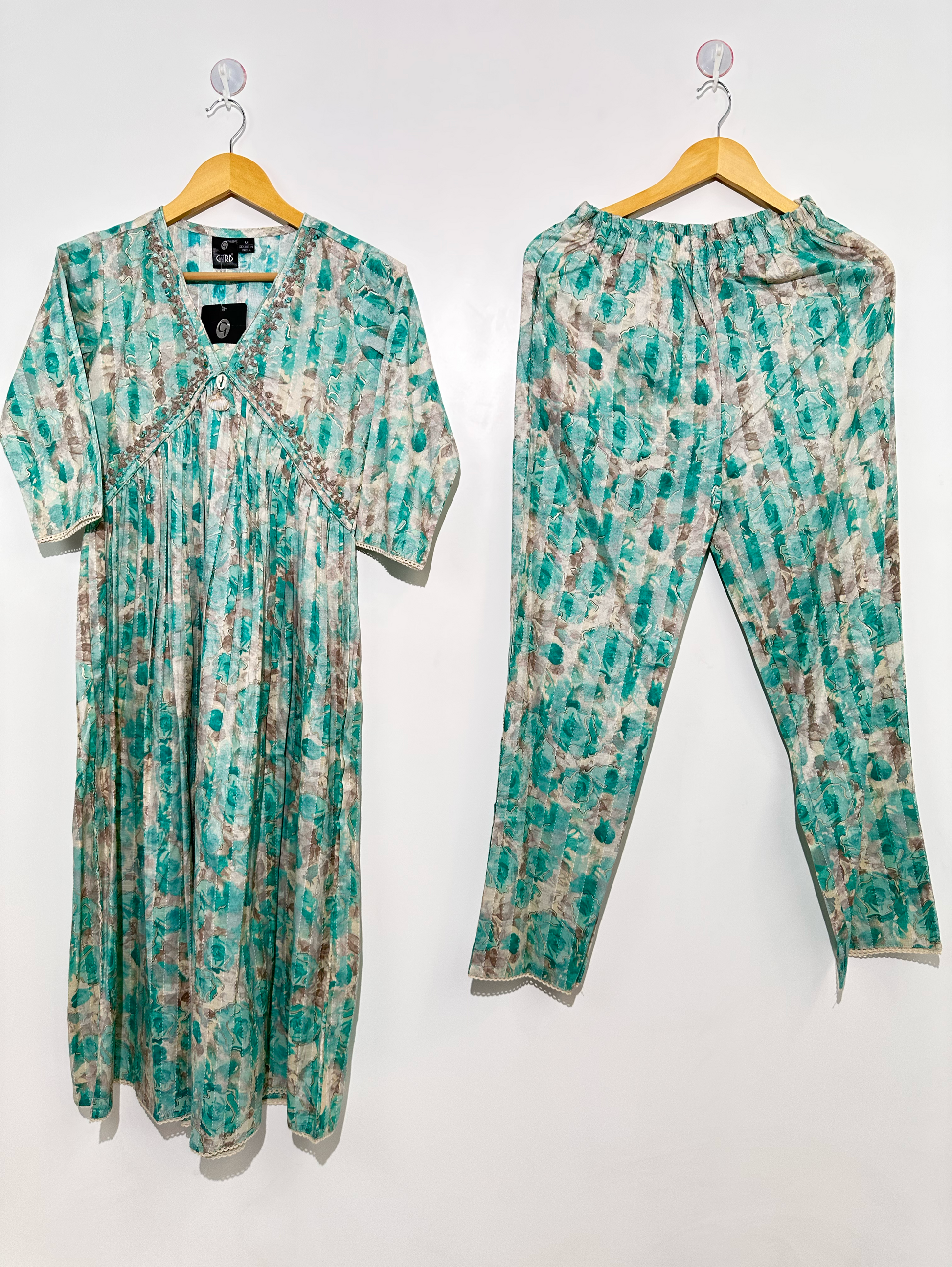 Alia Cut Coord Set with Neck work