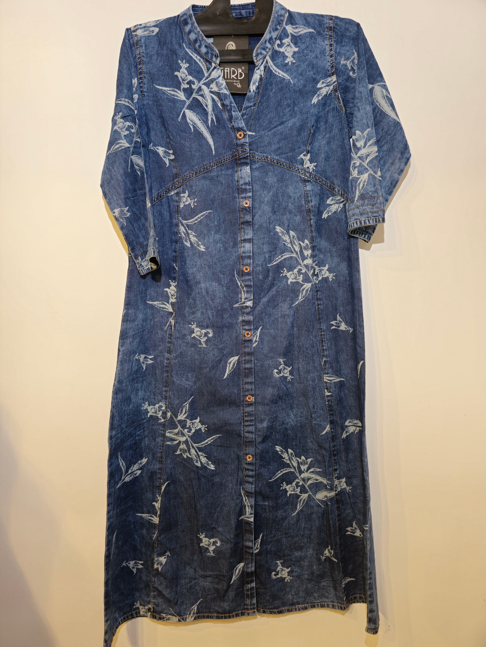 Designer Denim Straight Kurti