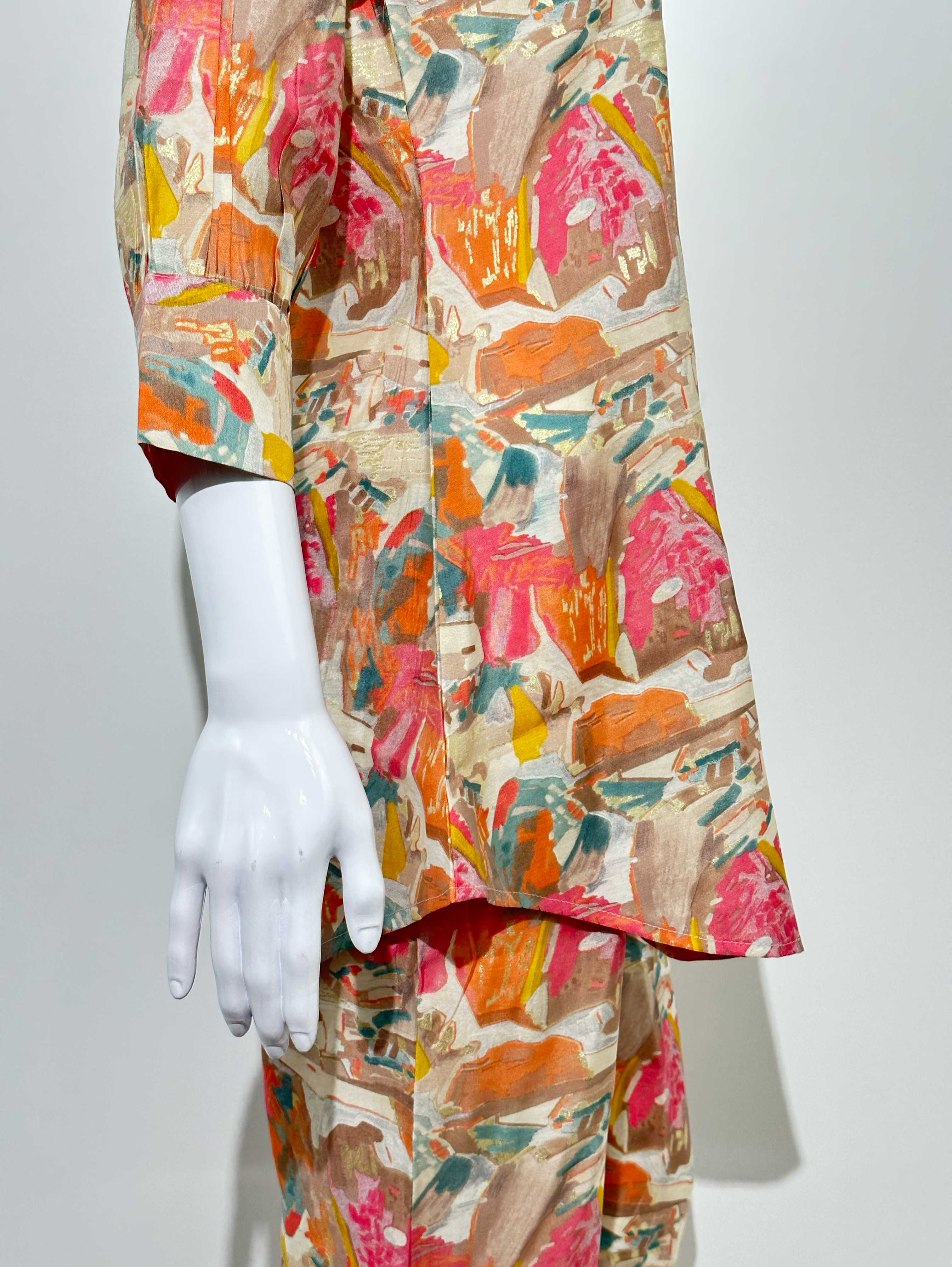 Image of Muslin Sleeve Hand and button work Coords