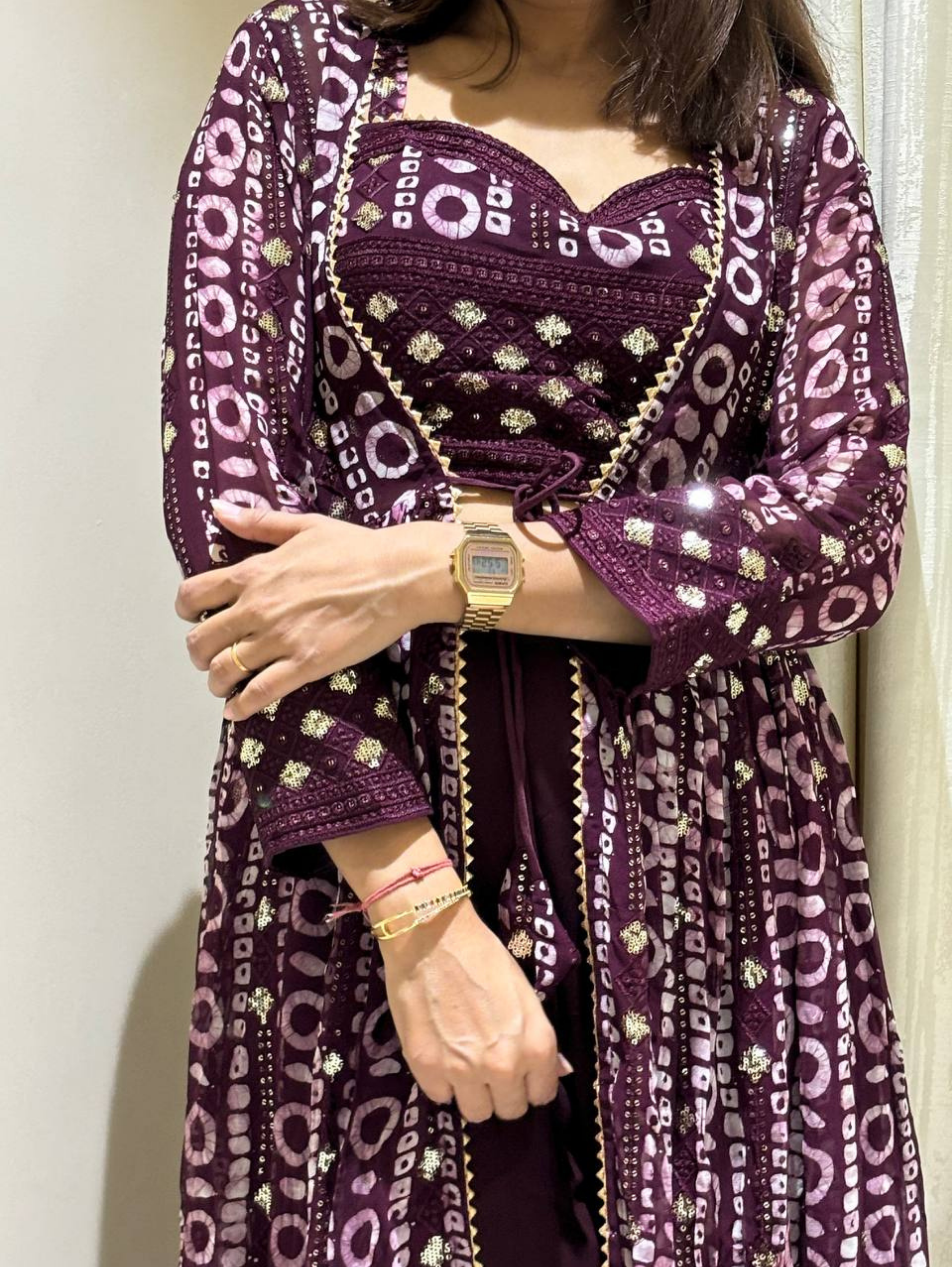 Image of Designer Georgette Traditional 3 Piece