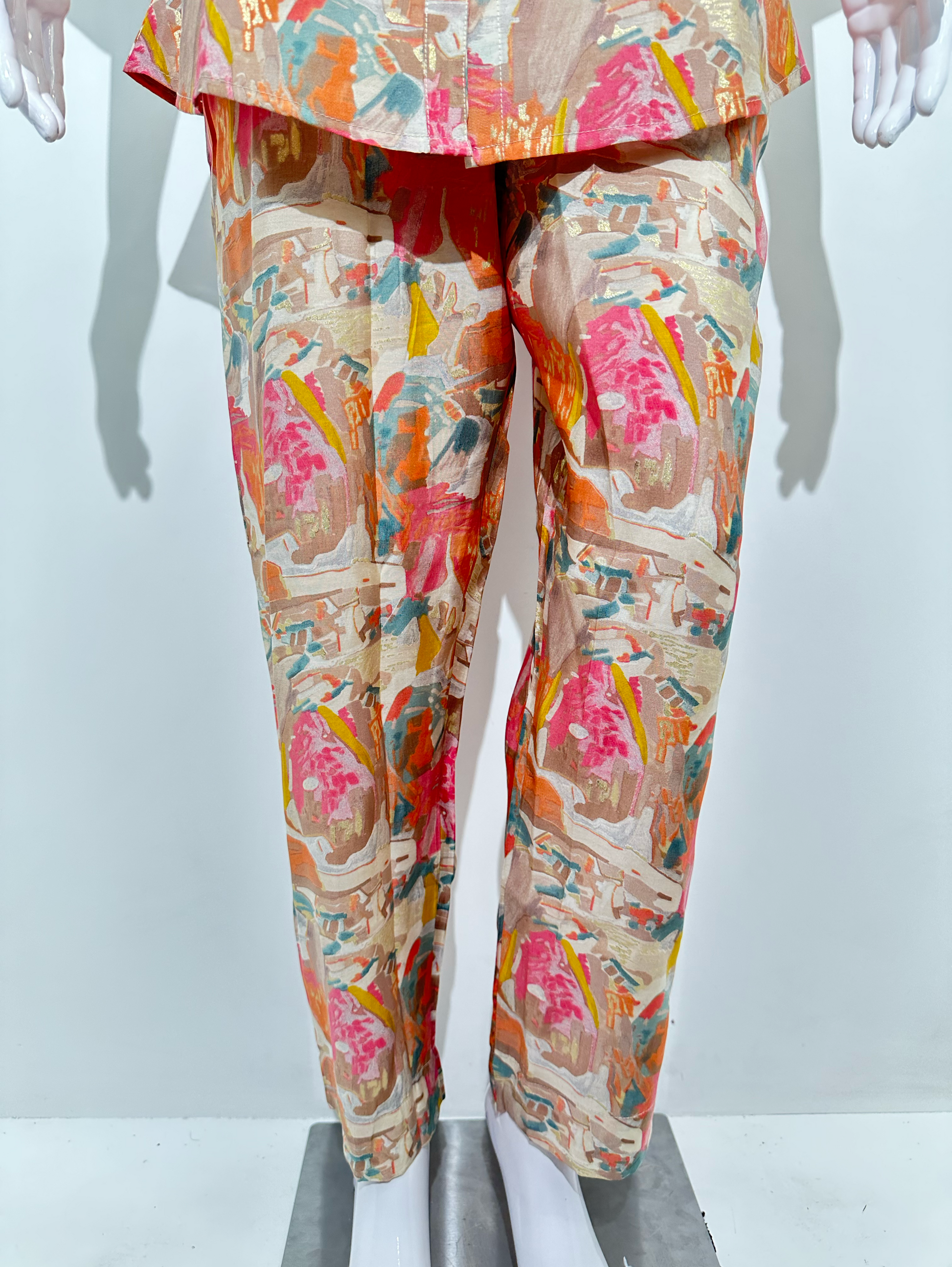 Muslin Sleeve Hand and button work Coords