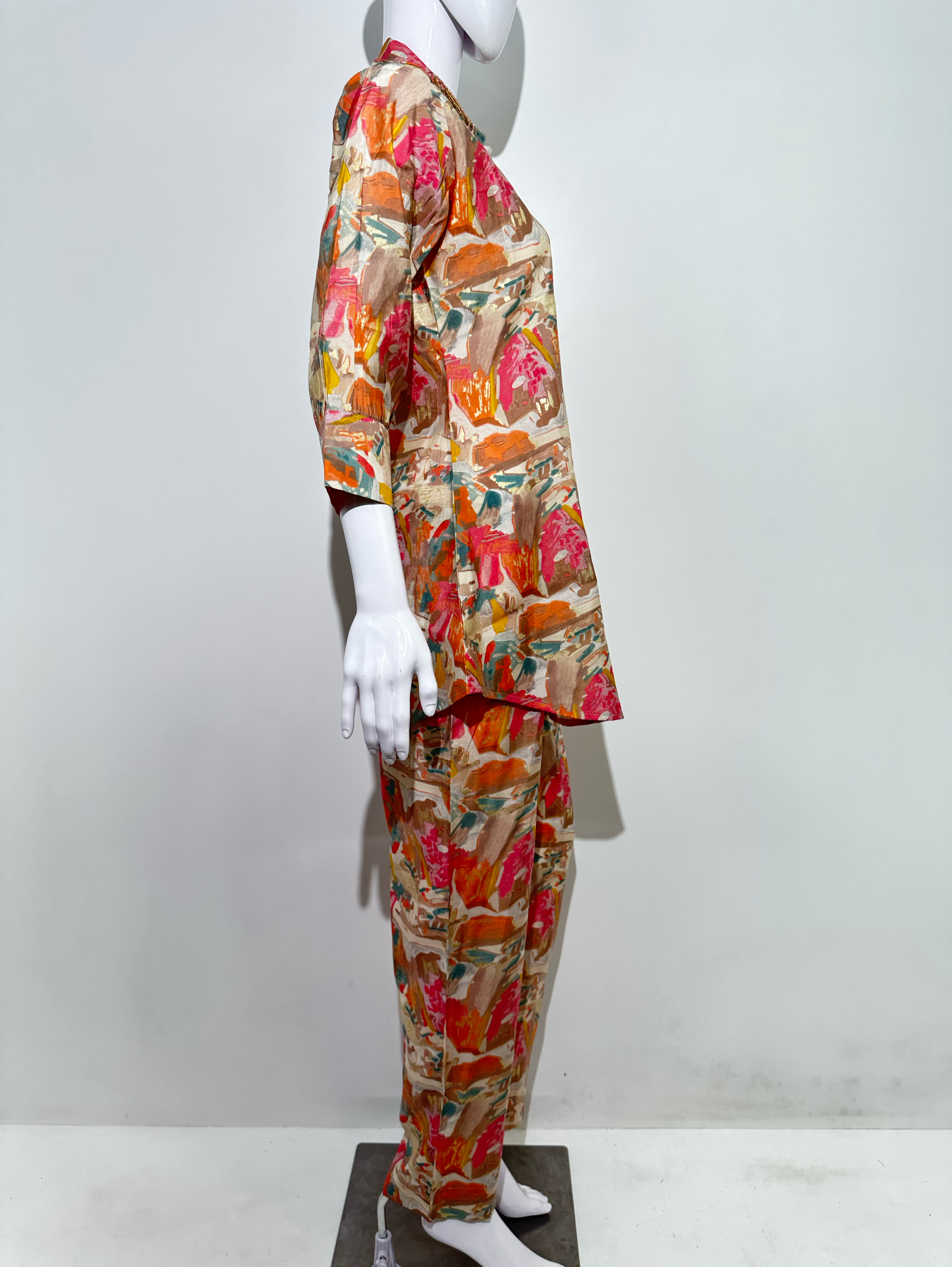 Muslin Sleeve Hand and button work Coords