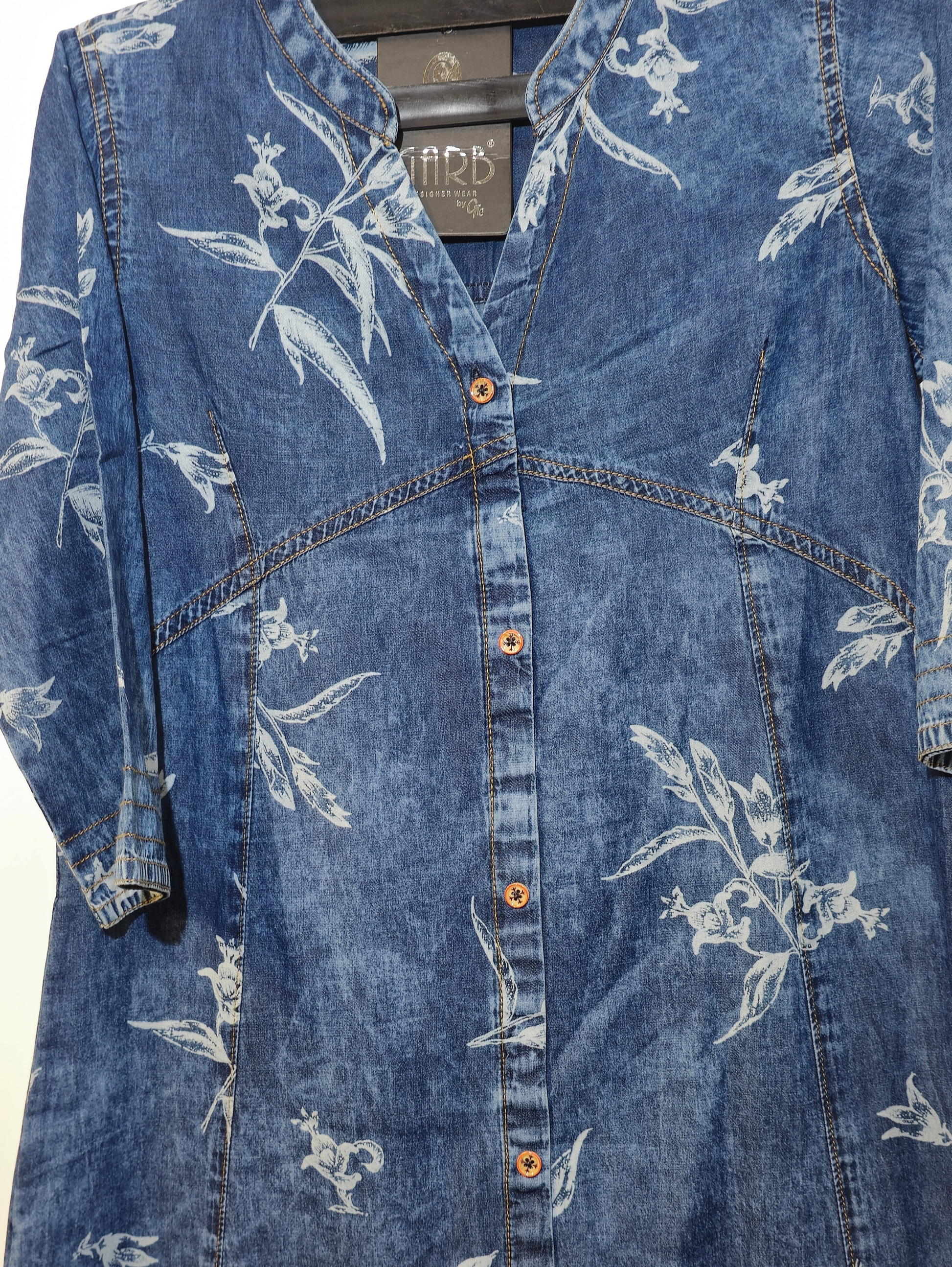Designer Denim Straight Kurti