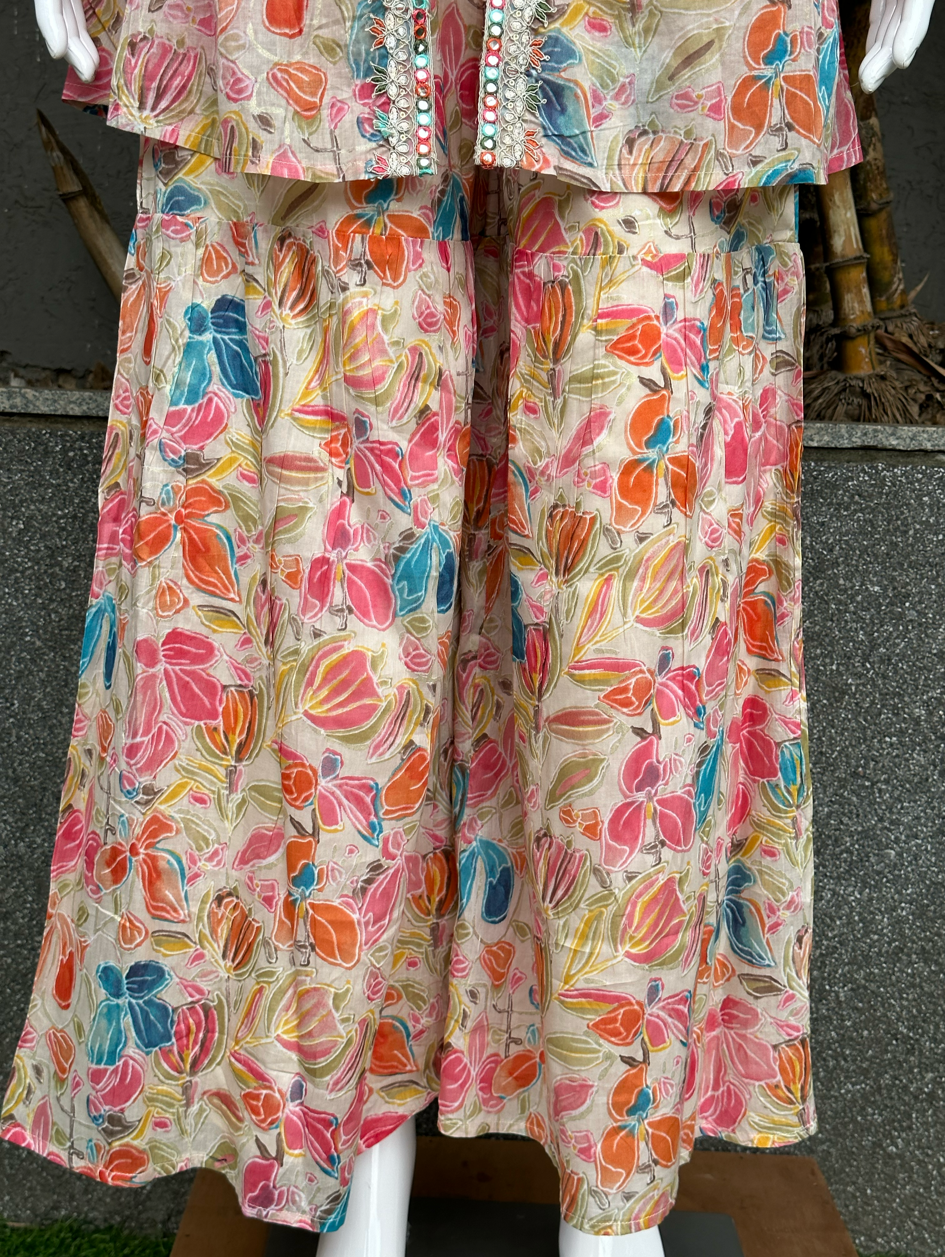 Image of Designer Sharara Set with work - 3 Piece