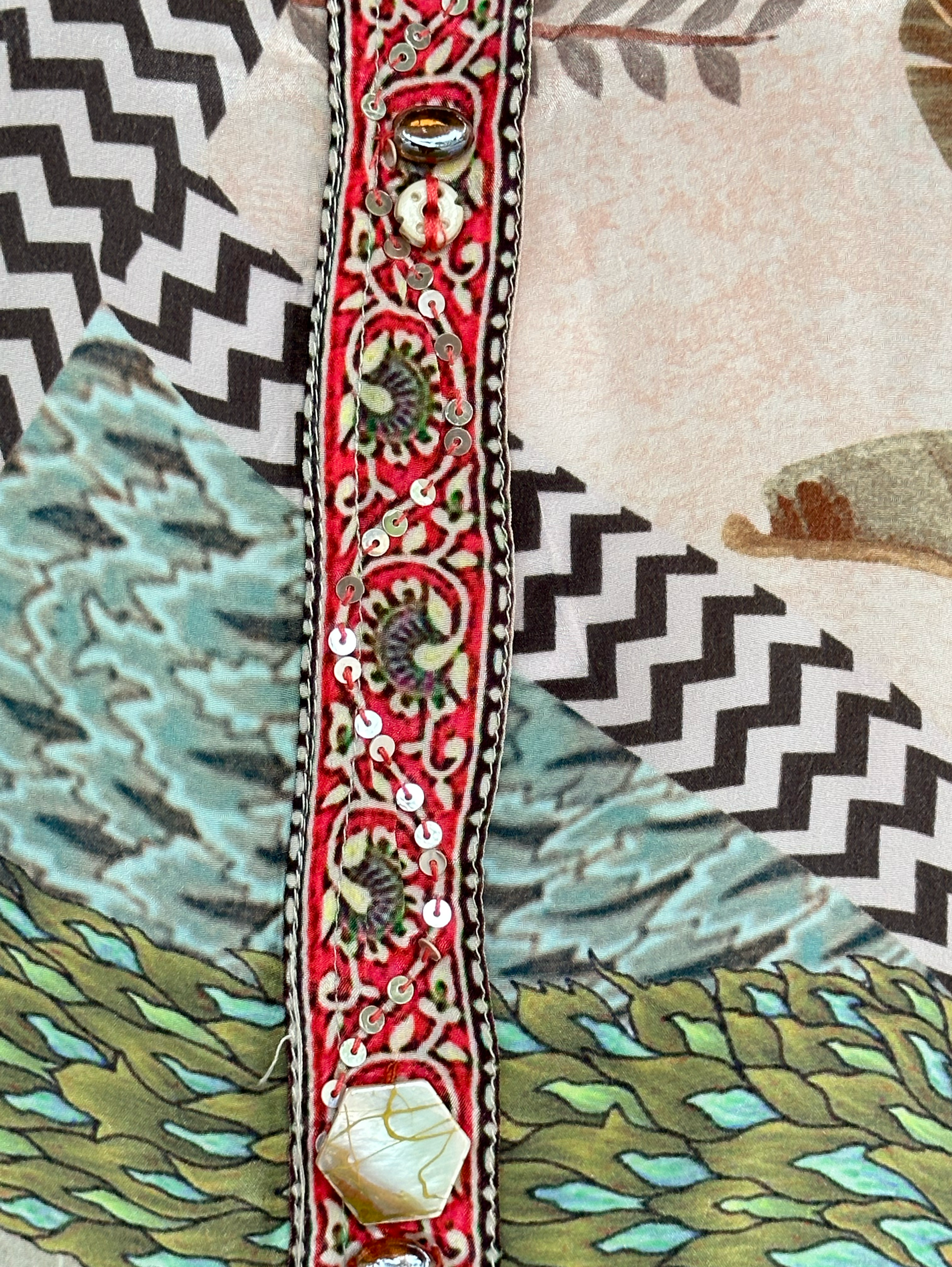 Muslin Print Tunics with Embroidery work