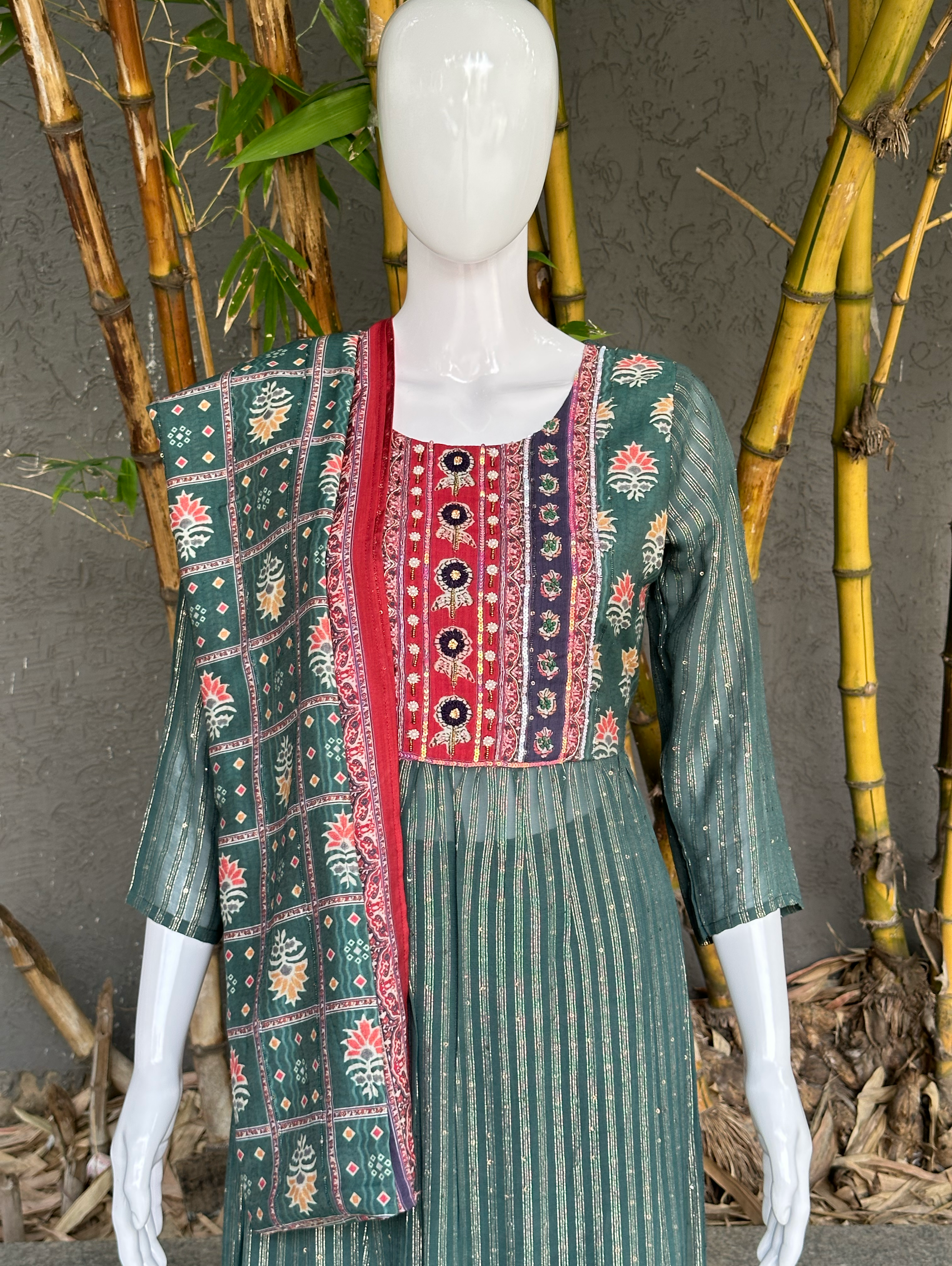 Image of Georgette Naira Style 3 piece