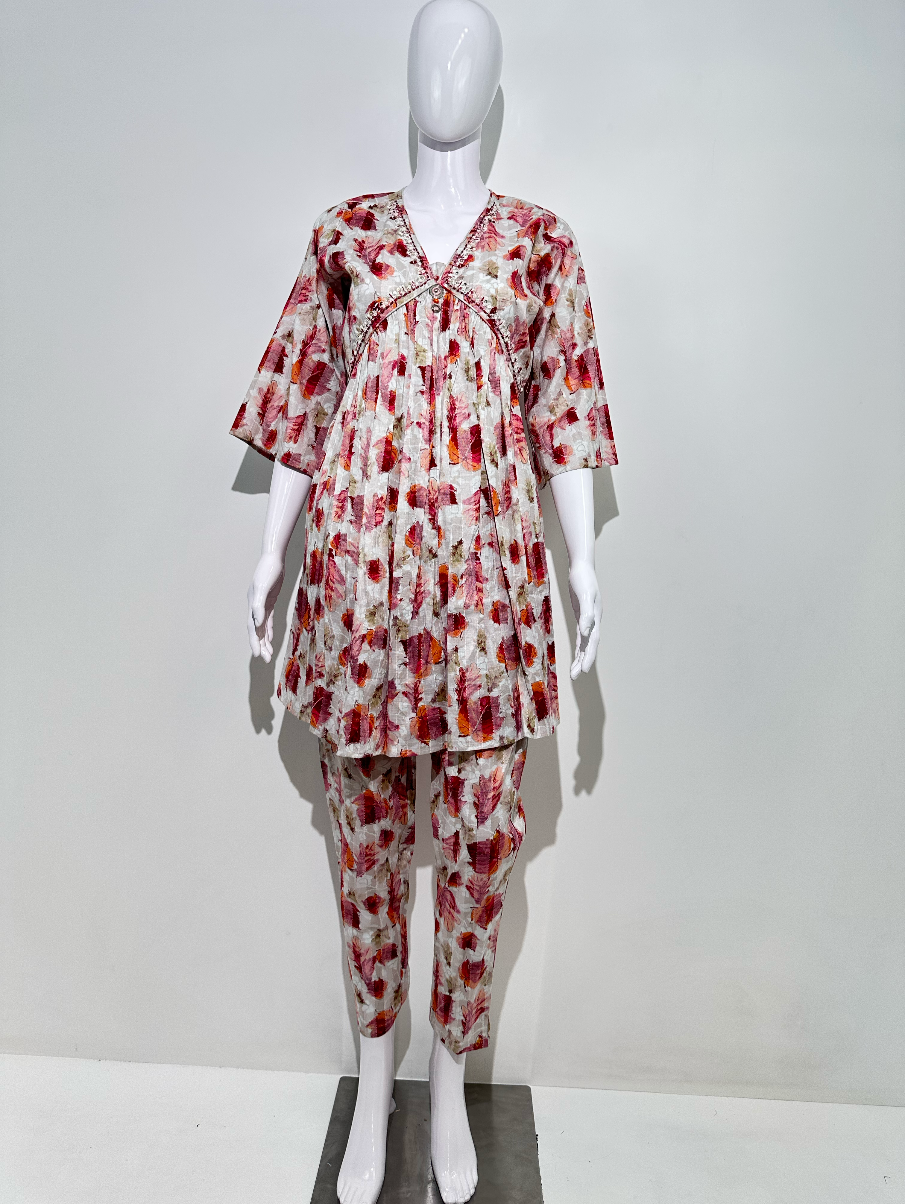 Image of Alia Cut Coord Set with Neck work