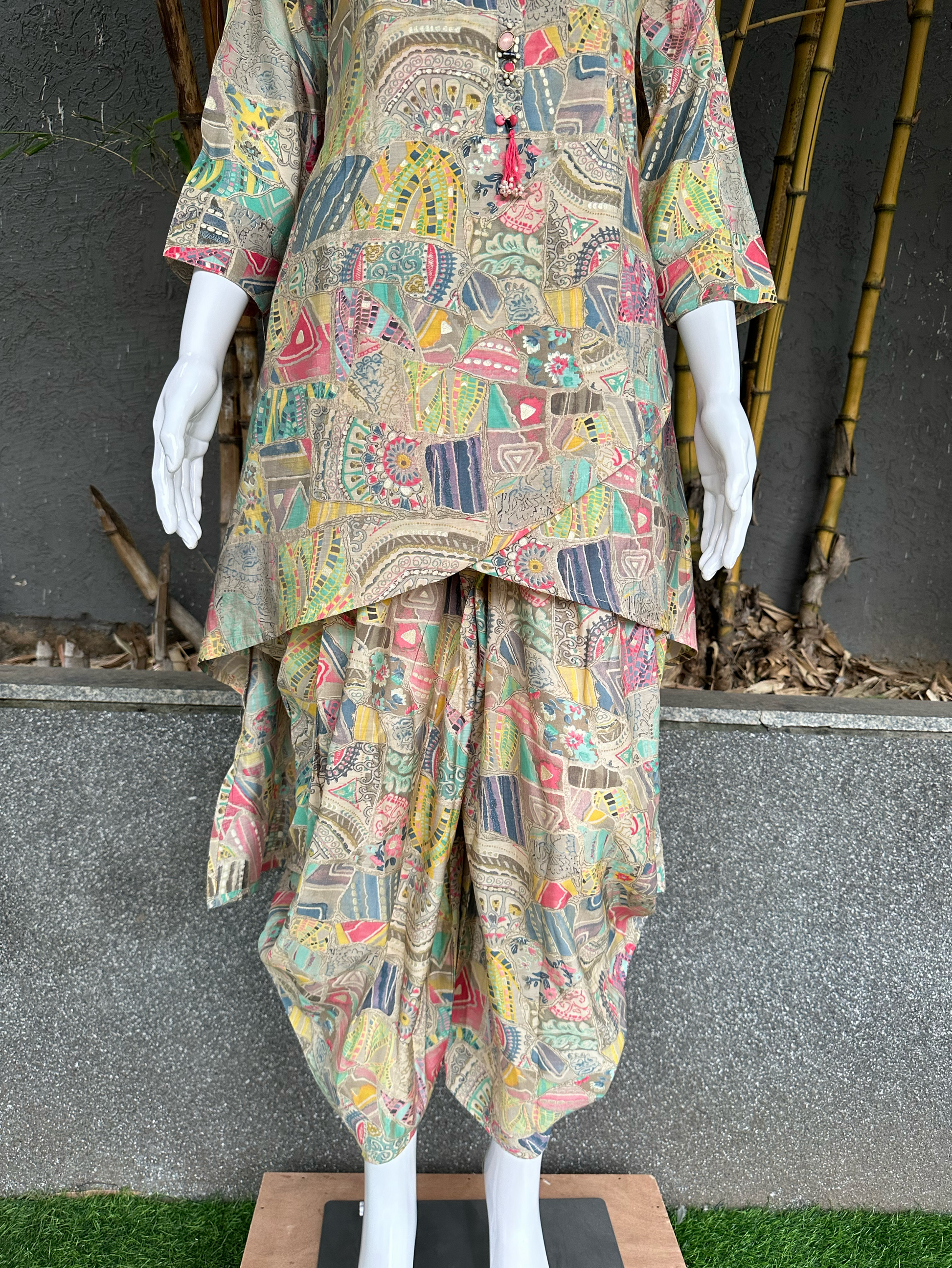 Patiala Style Coord Set - Multiprint