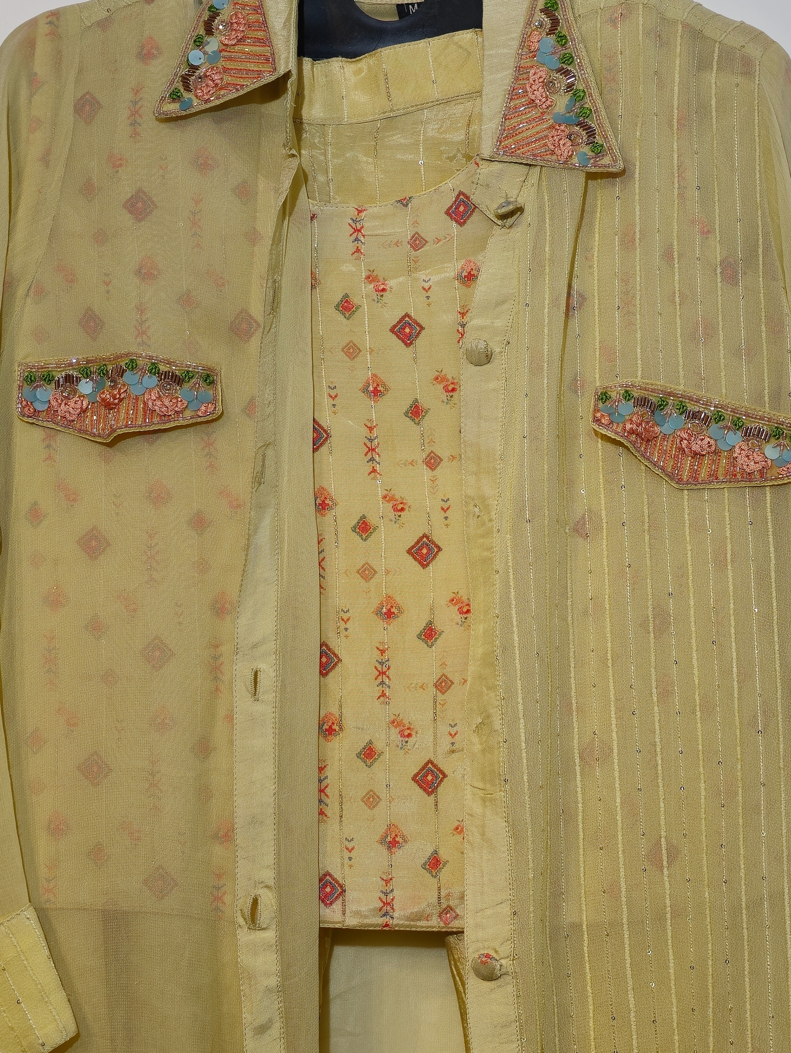 Image of Designer Muslin & Georgette  Coord Set