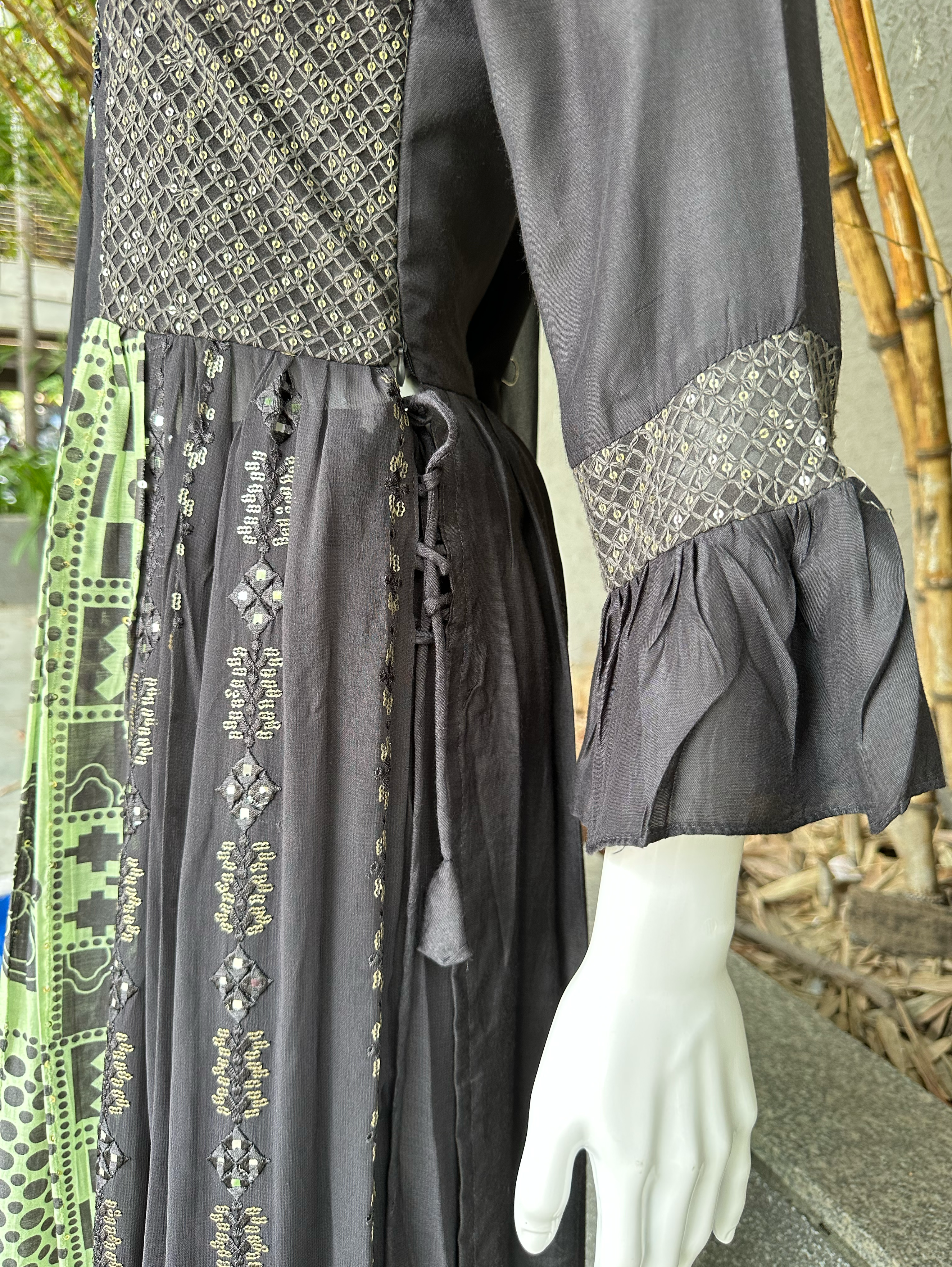 Image of Naira Style 3 Piece Palazzo Set - Premium Work