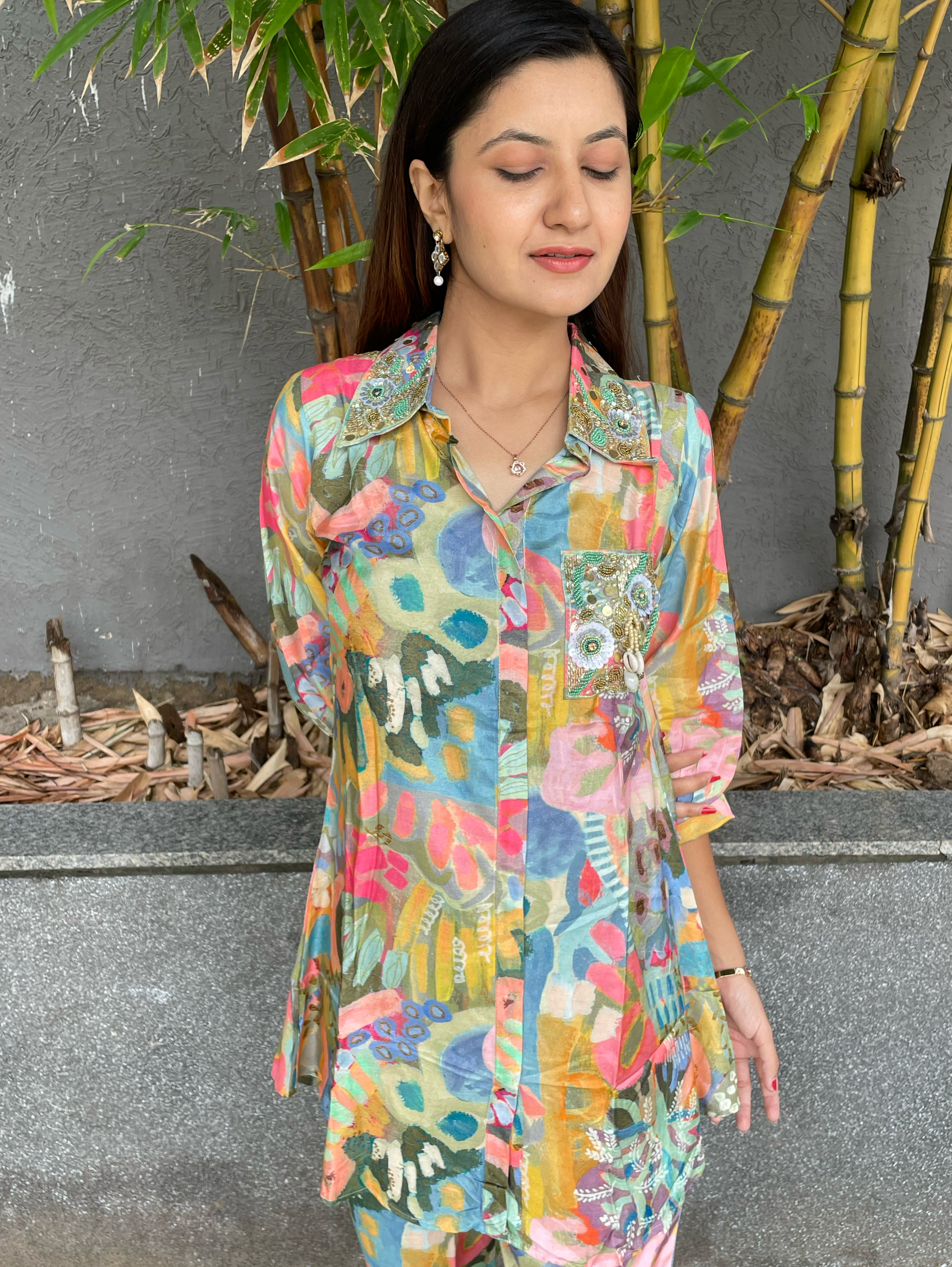 Muslin Coords with Hand work