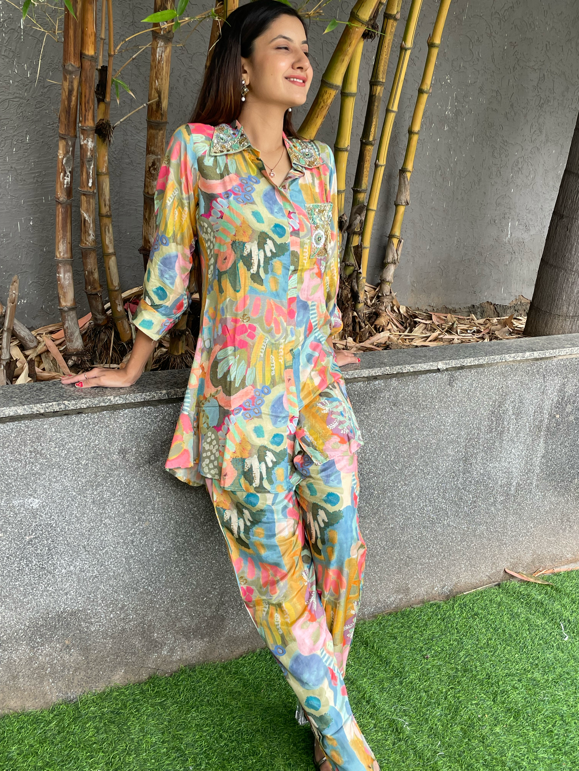 Muslin Coords with Hand work