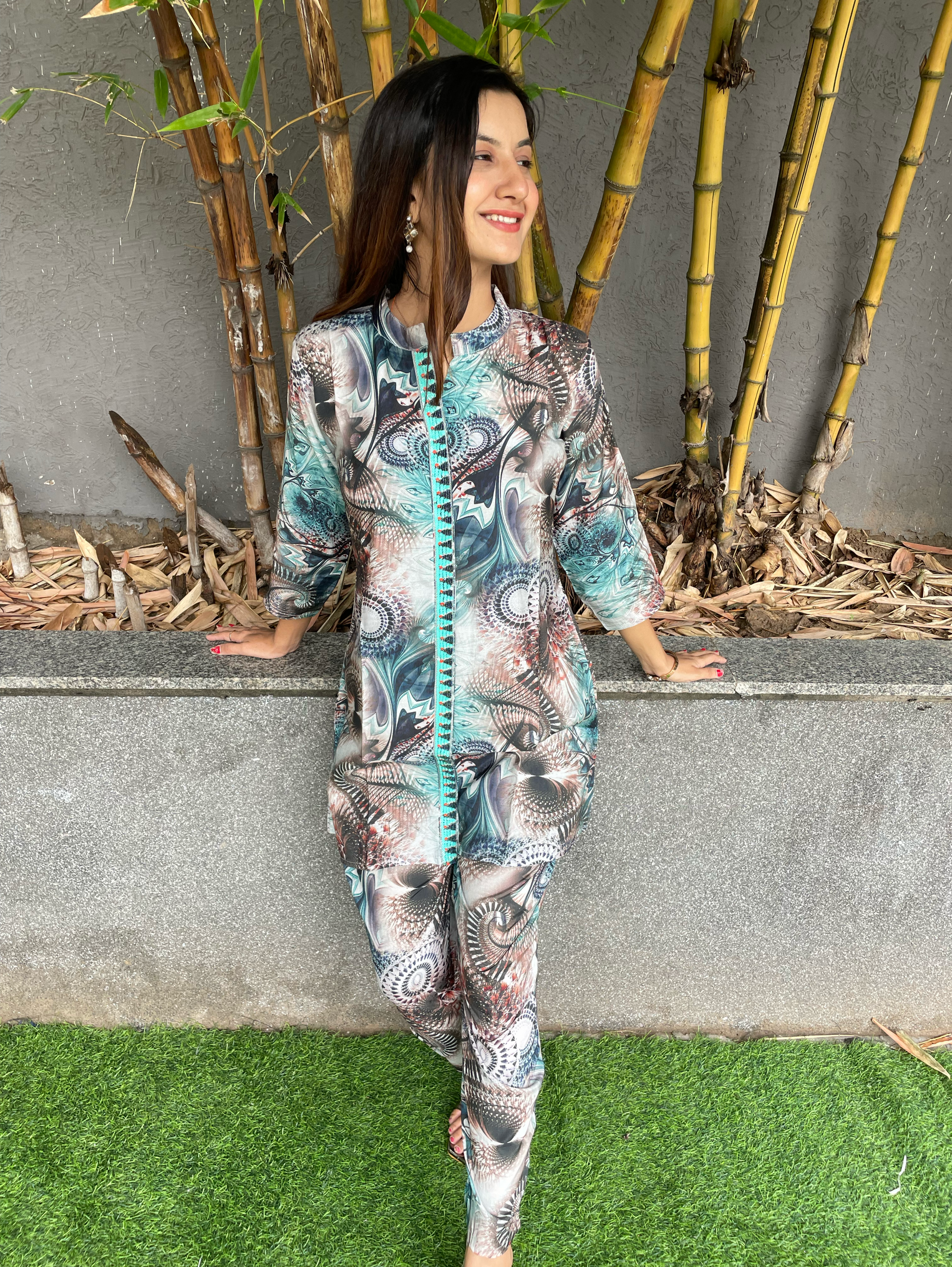 Muslin Embroidery Coords - Unique Print