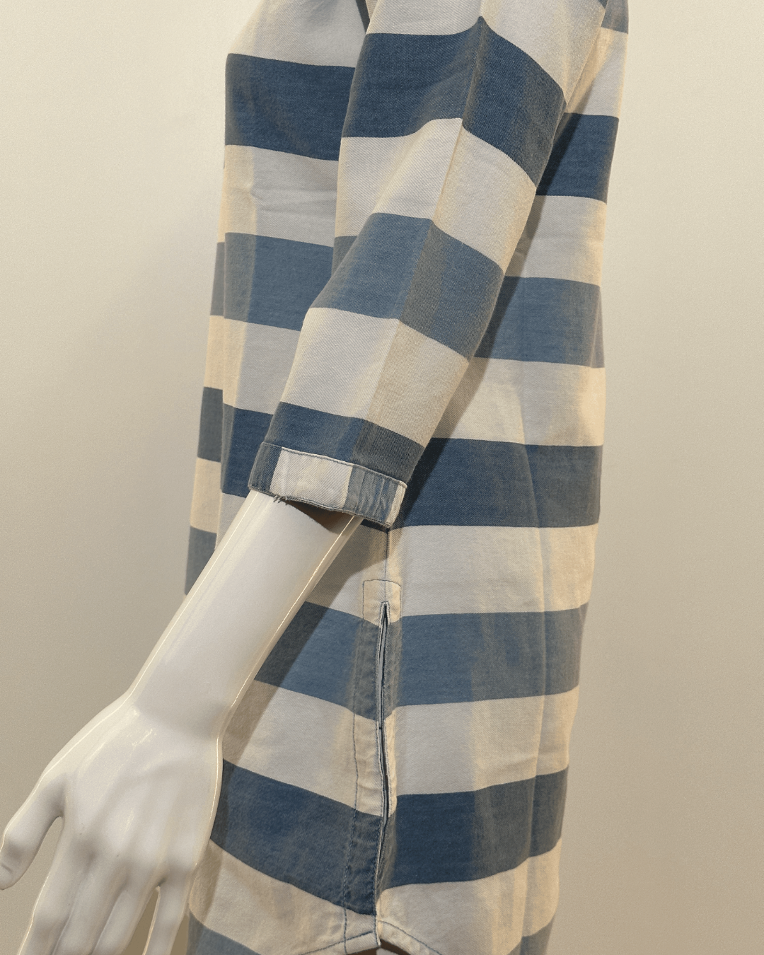 Denim Strip Short Tunics