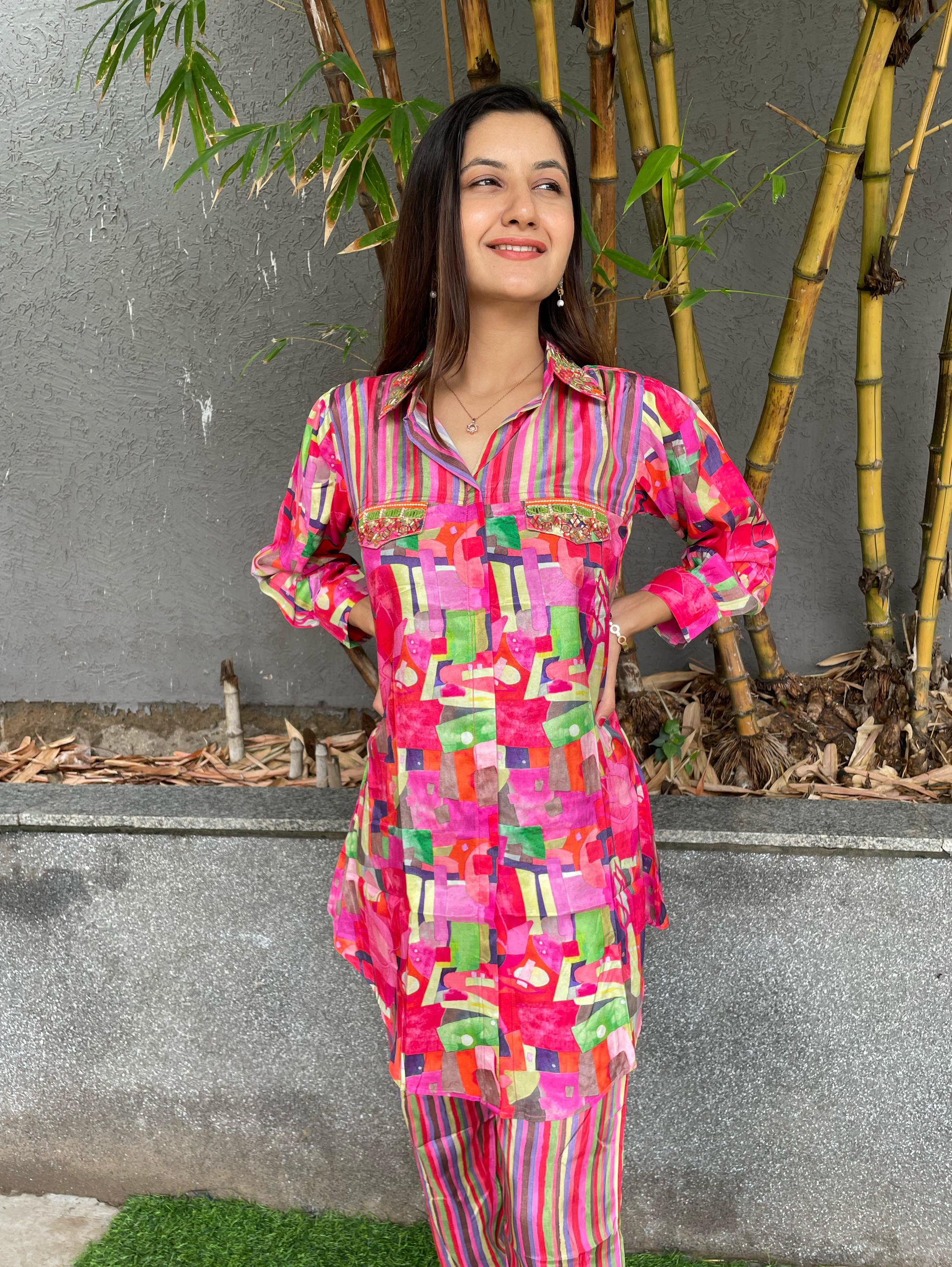 Muslin Coords with Embroidery work