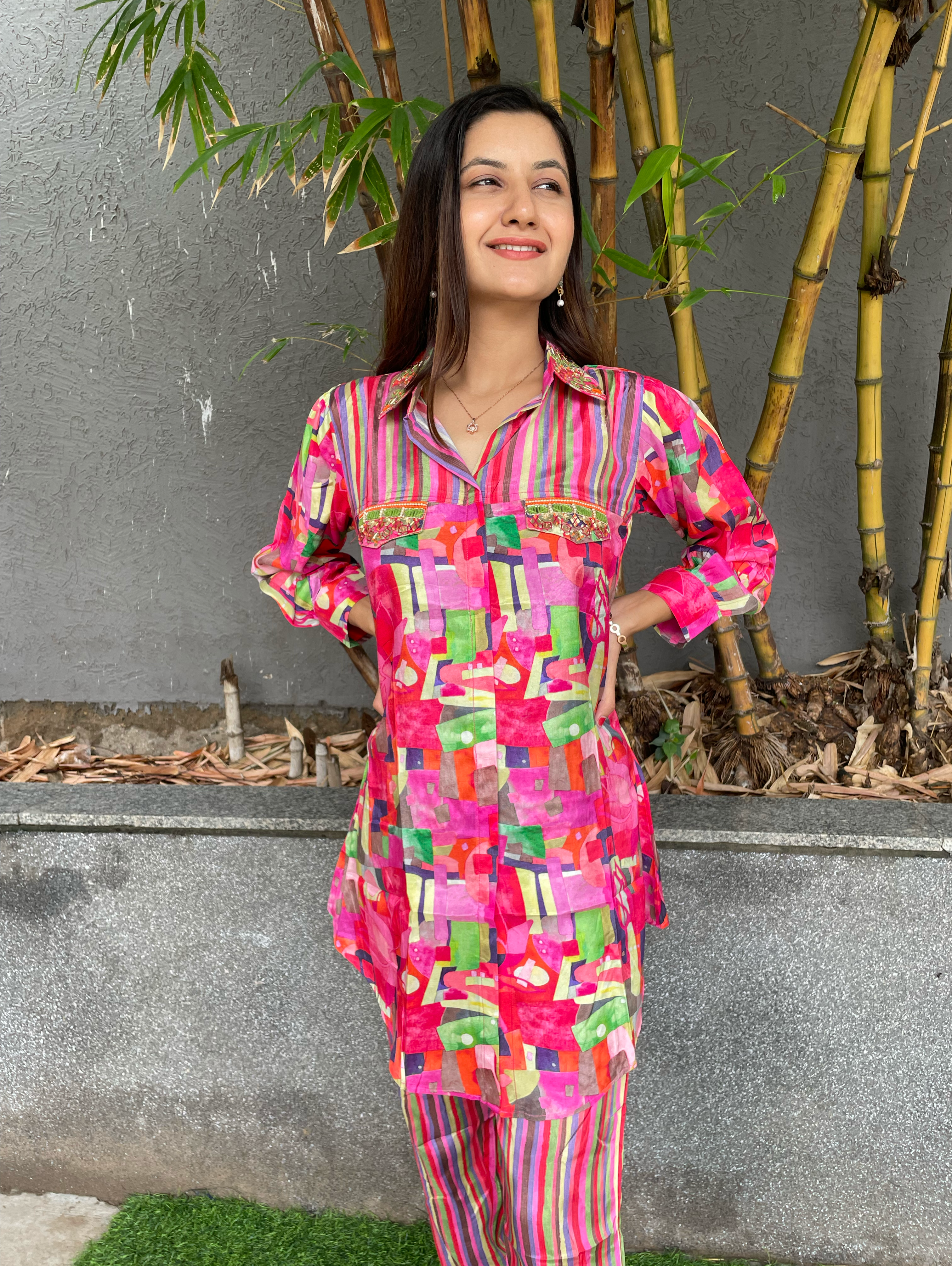 Muslin Coords with Embroidery work