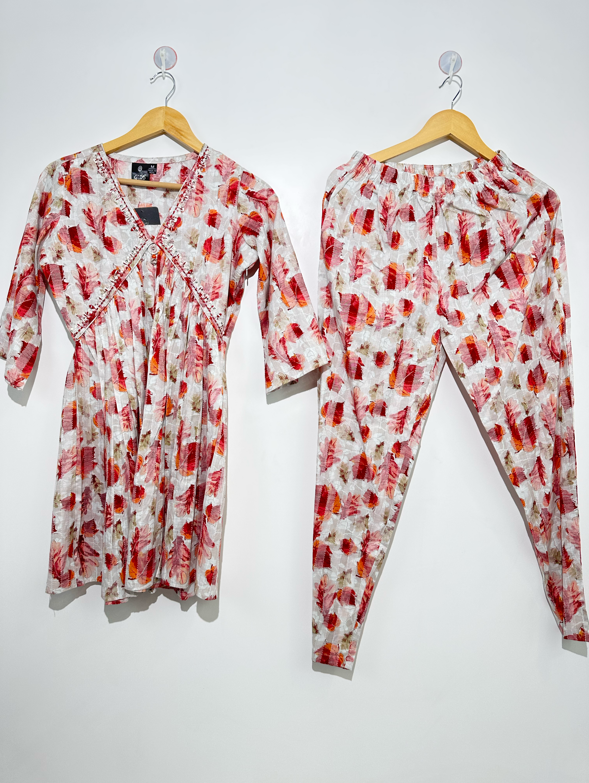 Alia Cut Coord Set with Neck work