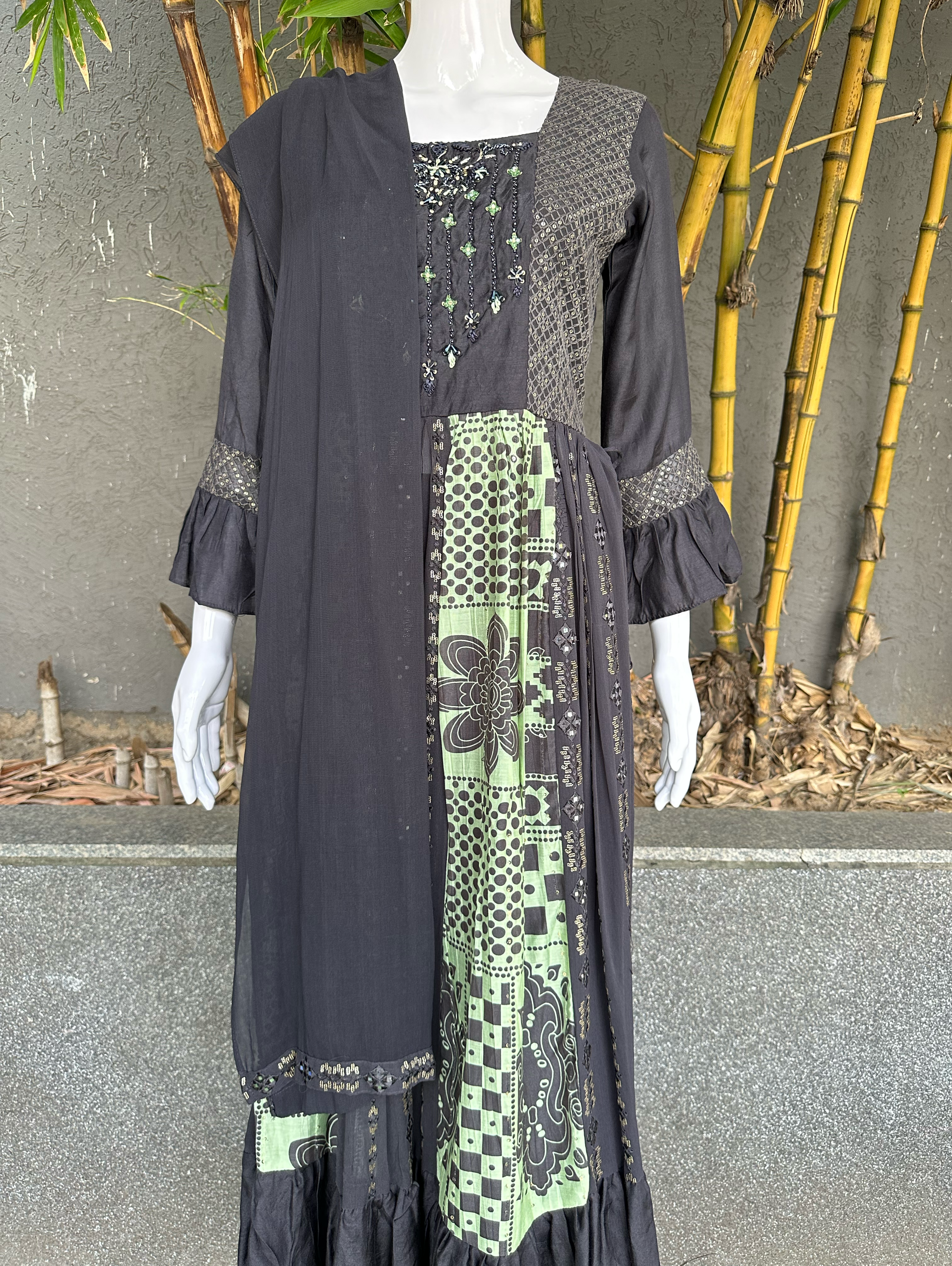 Image of Naira Style 3 Piece Palazzo Set - Premium Work