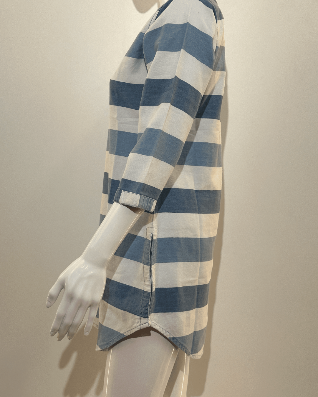 Denim Strip Short Tunics