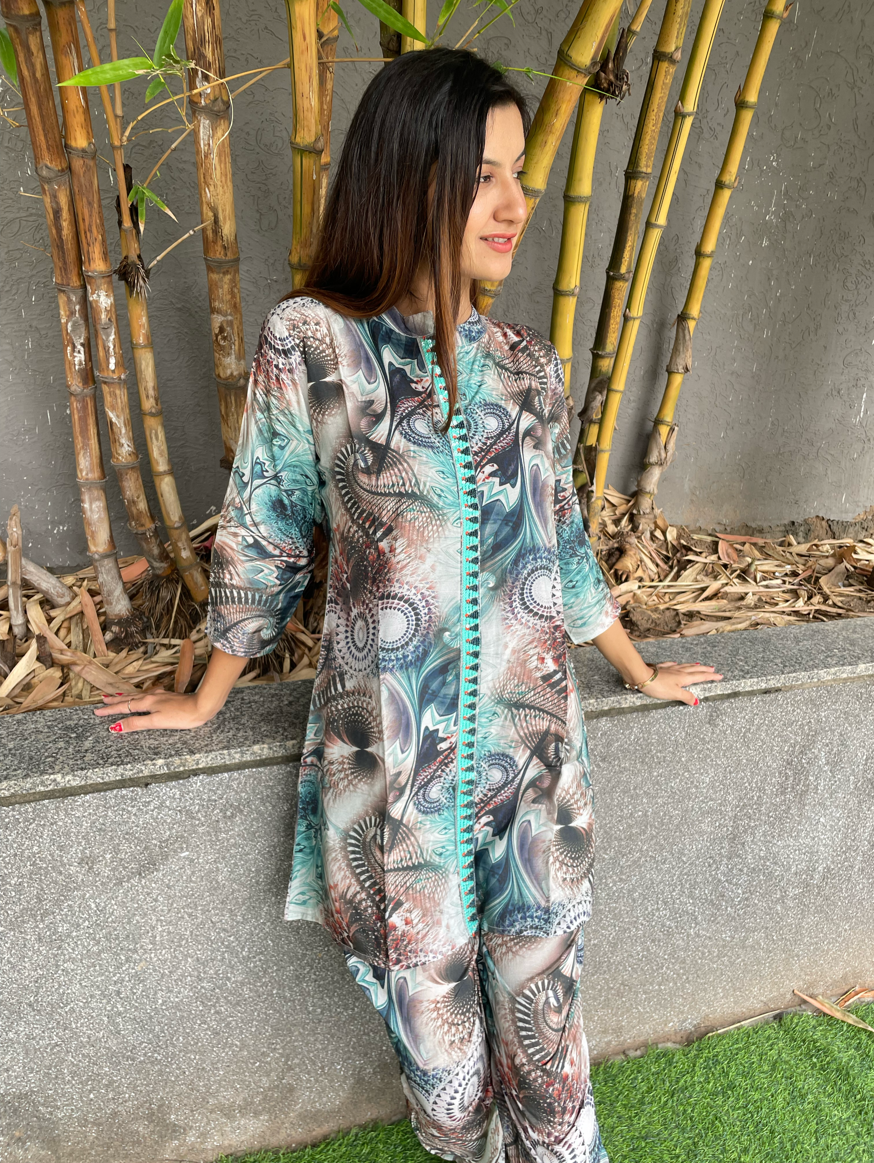 Muslin Embroidery Coords - Unique Print