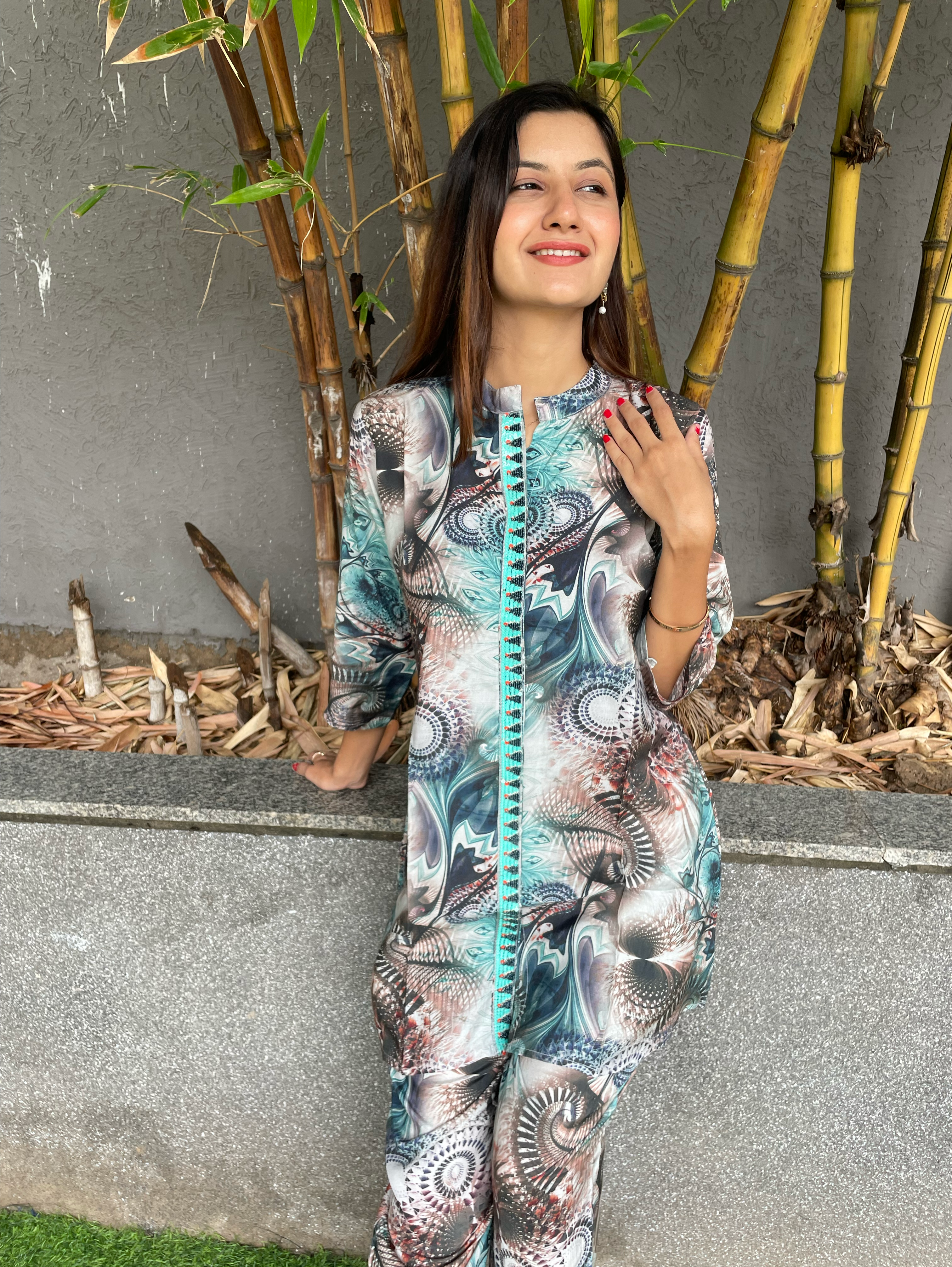 Muslin Embroidery Coords - Unique Print