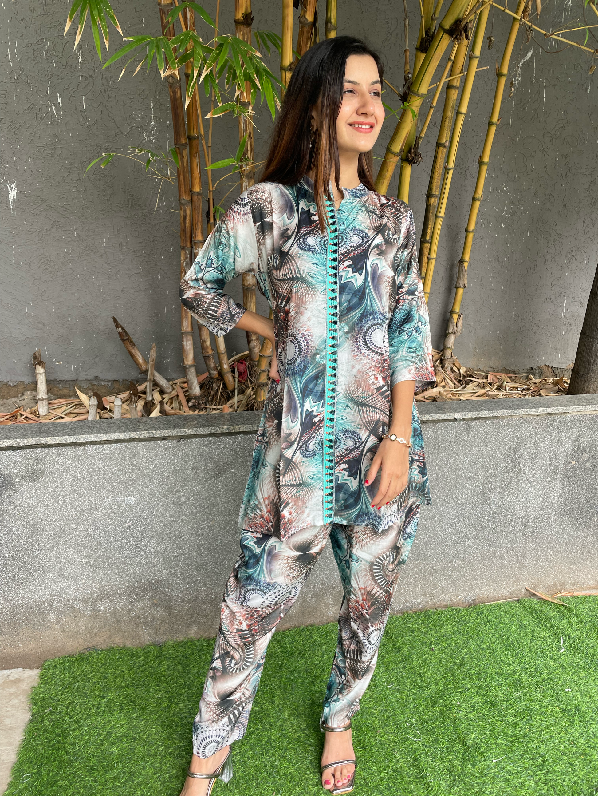 Muslin Embroidery Coords - Unique Print