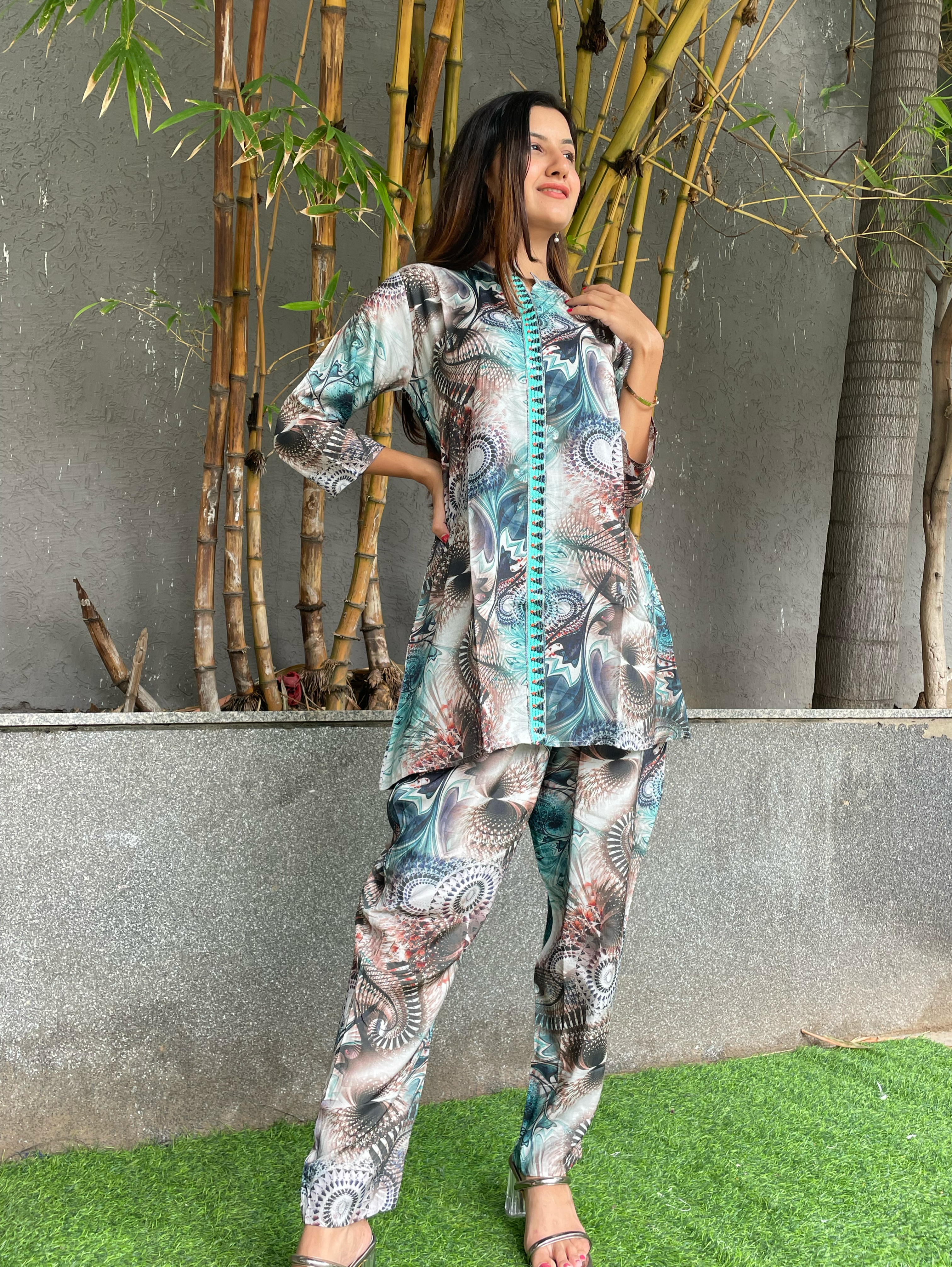 Muslin Embroidery Coords - Unique Print