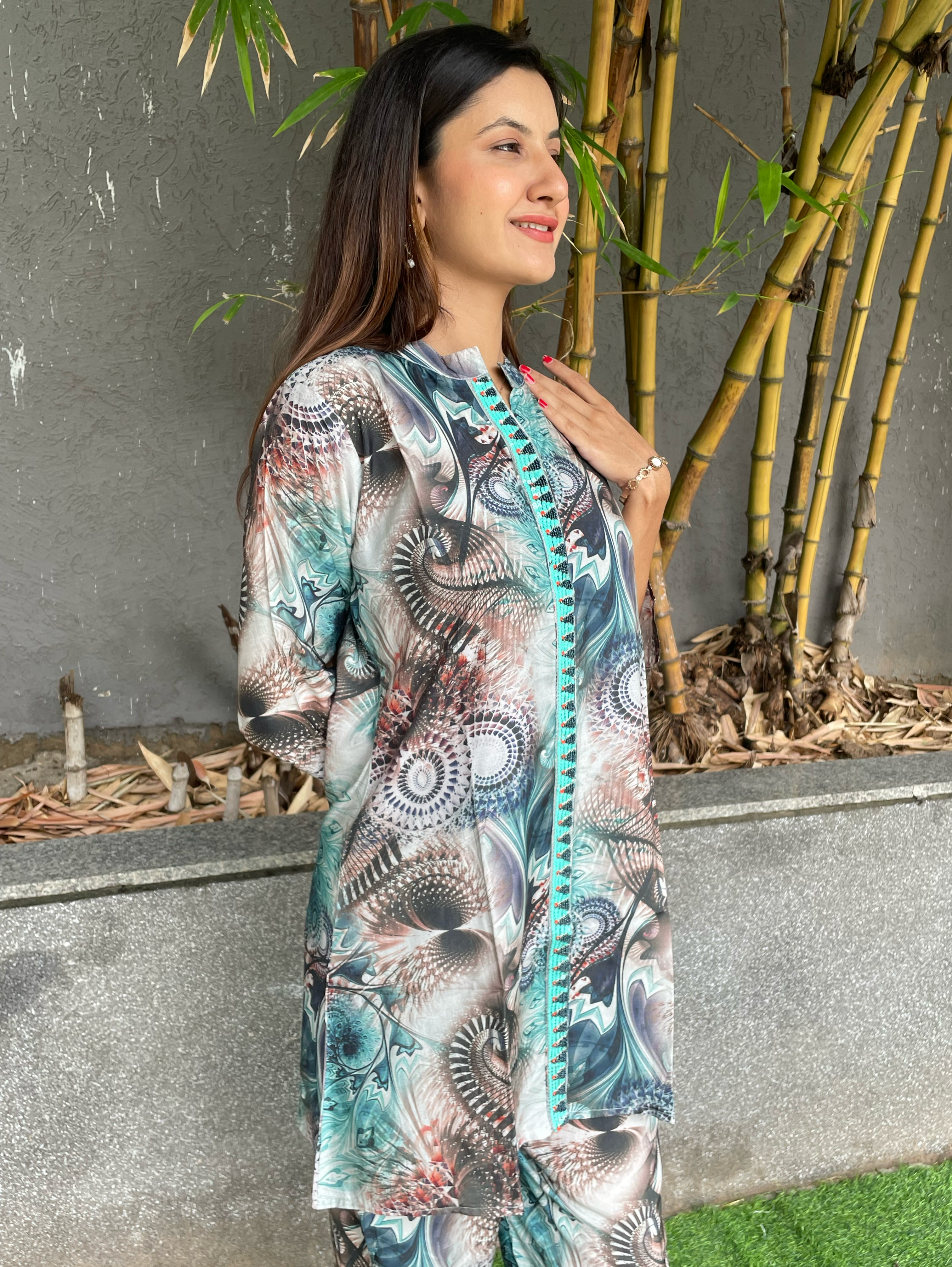 Muslin Embroidery Coords - Unique Print