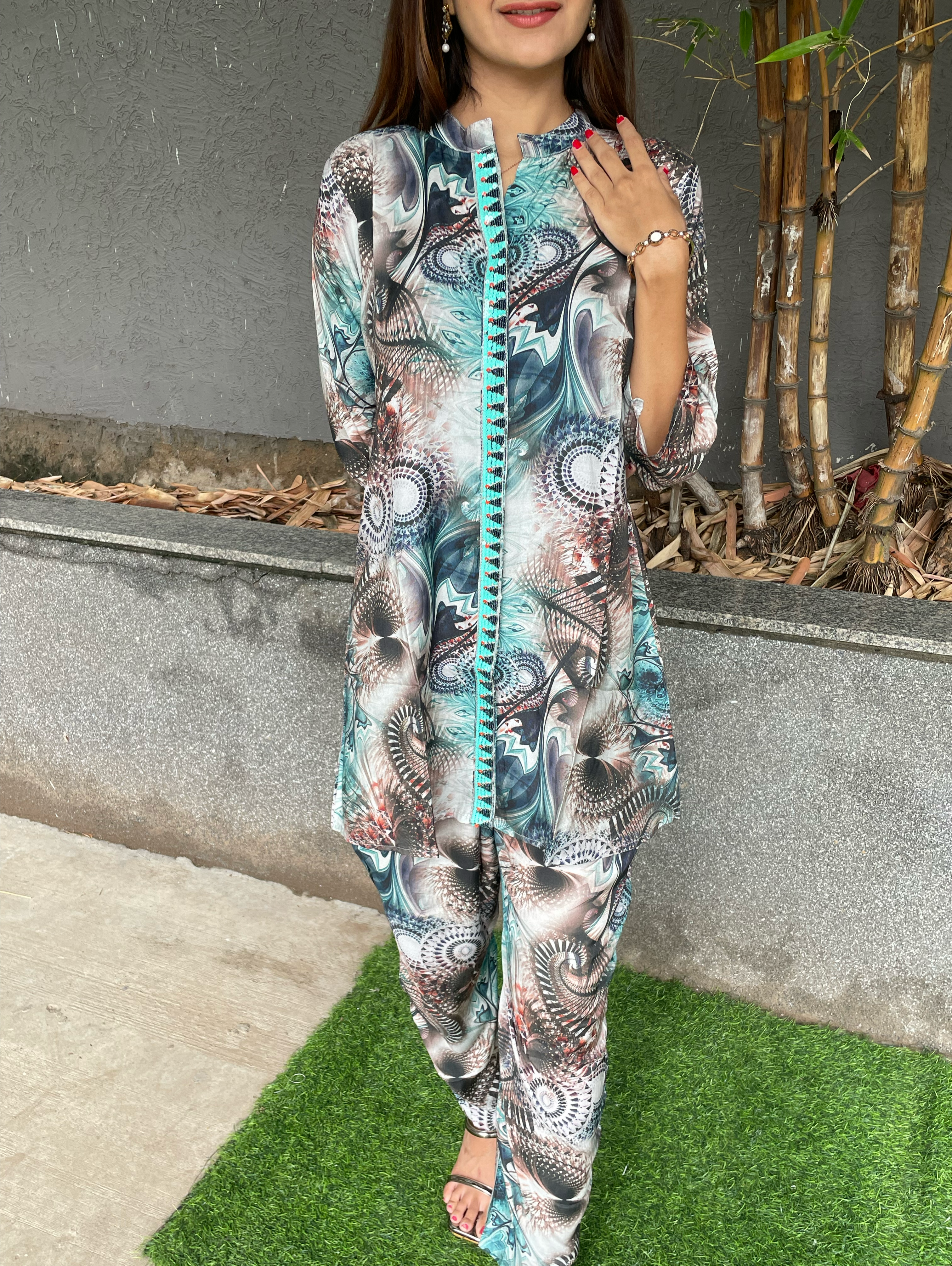 Muslin Embroidery Coords - Unique Print