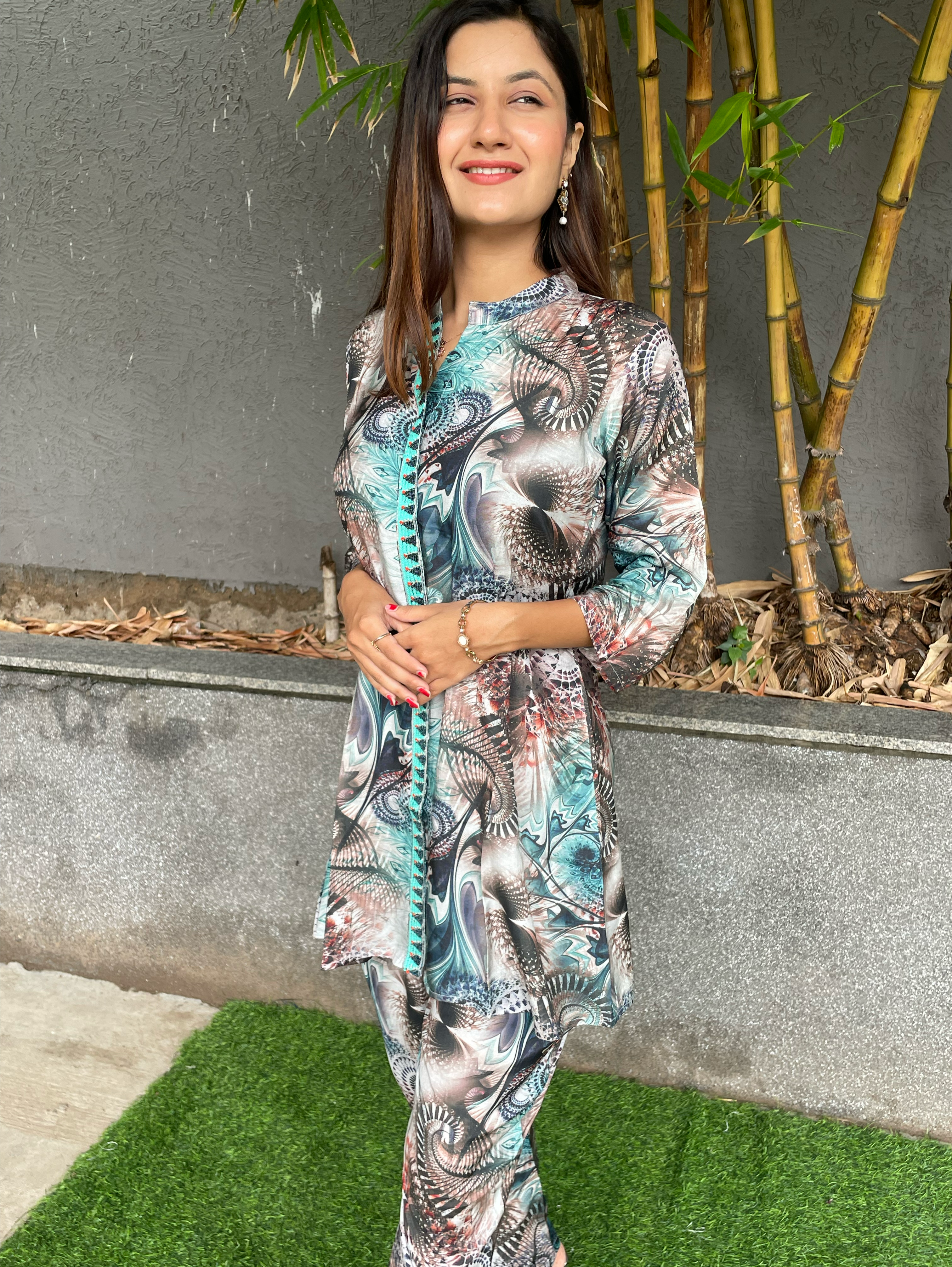 Muslin Embroidery Coords - Unique Print