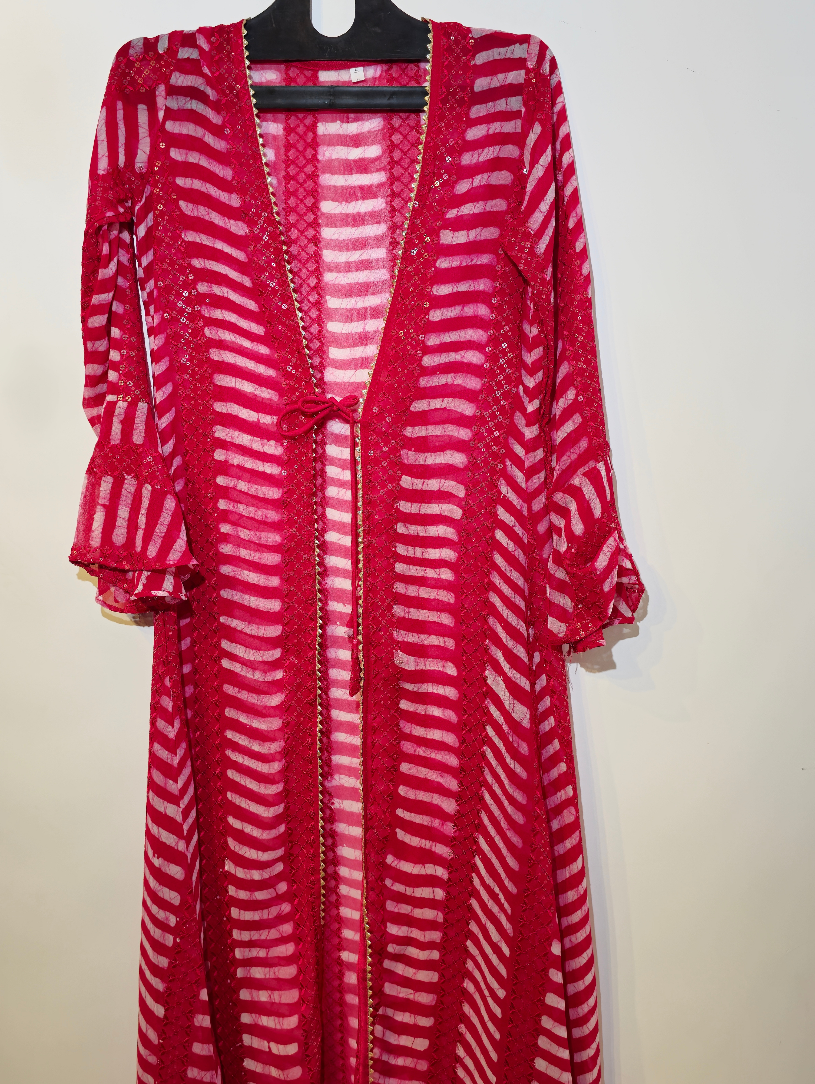 Image of Shrug Style Georgette 3 Piece