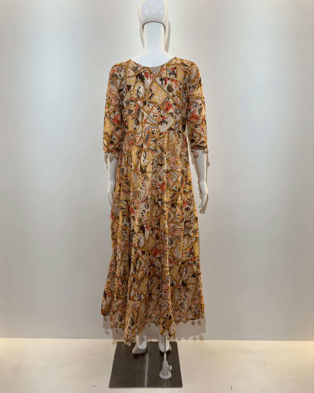 Mull Cotton Mirror work Gown