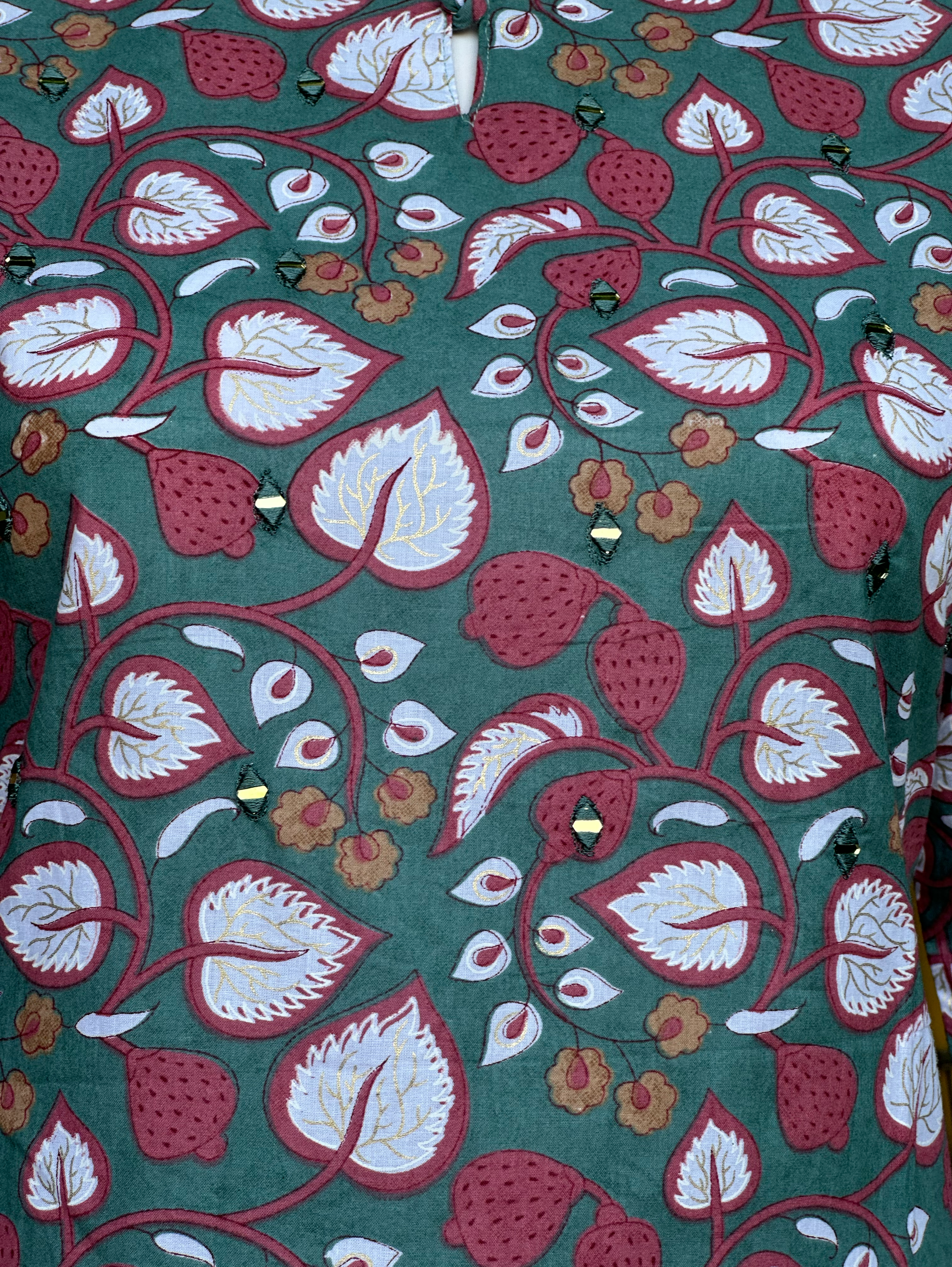 Image of Cotton Print Mirror work Tunic