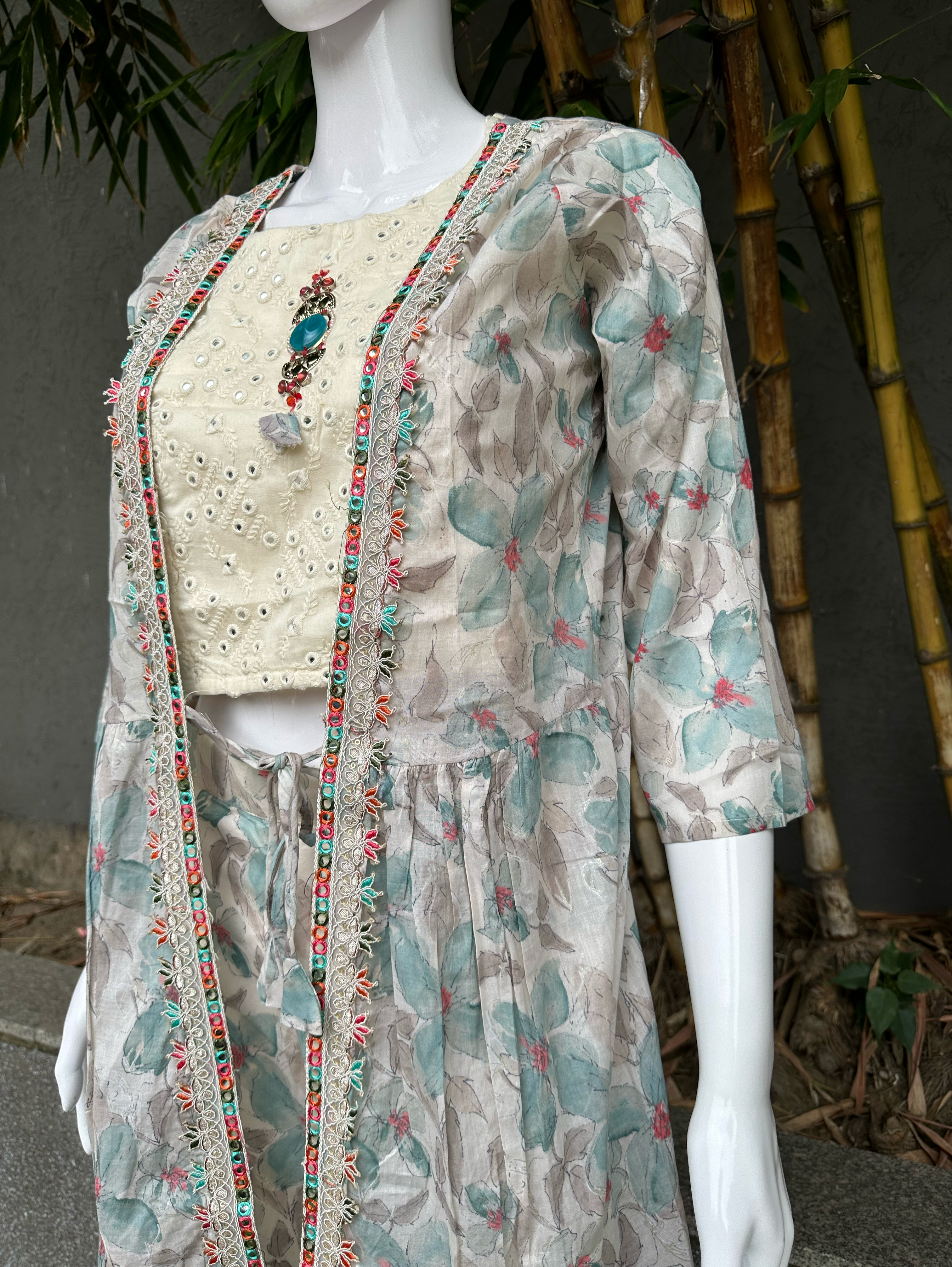 Image of Designer Sharara Set with work - 3 Piece