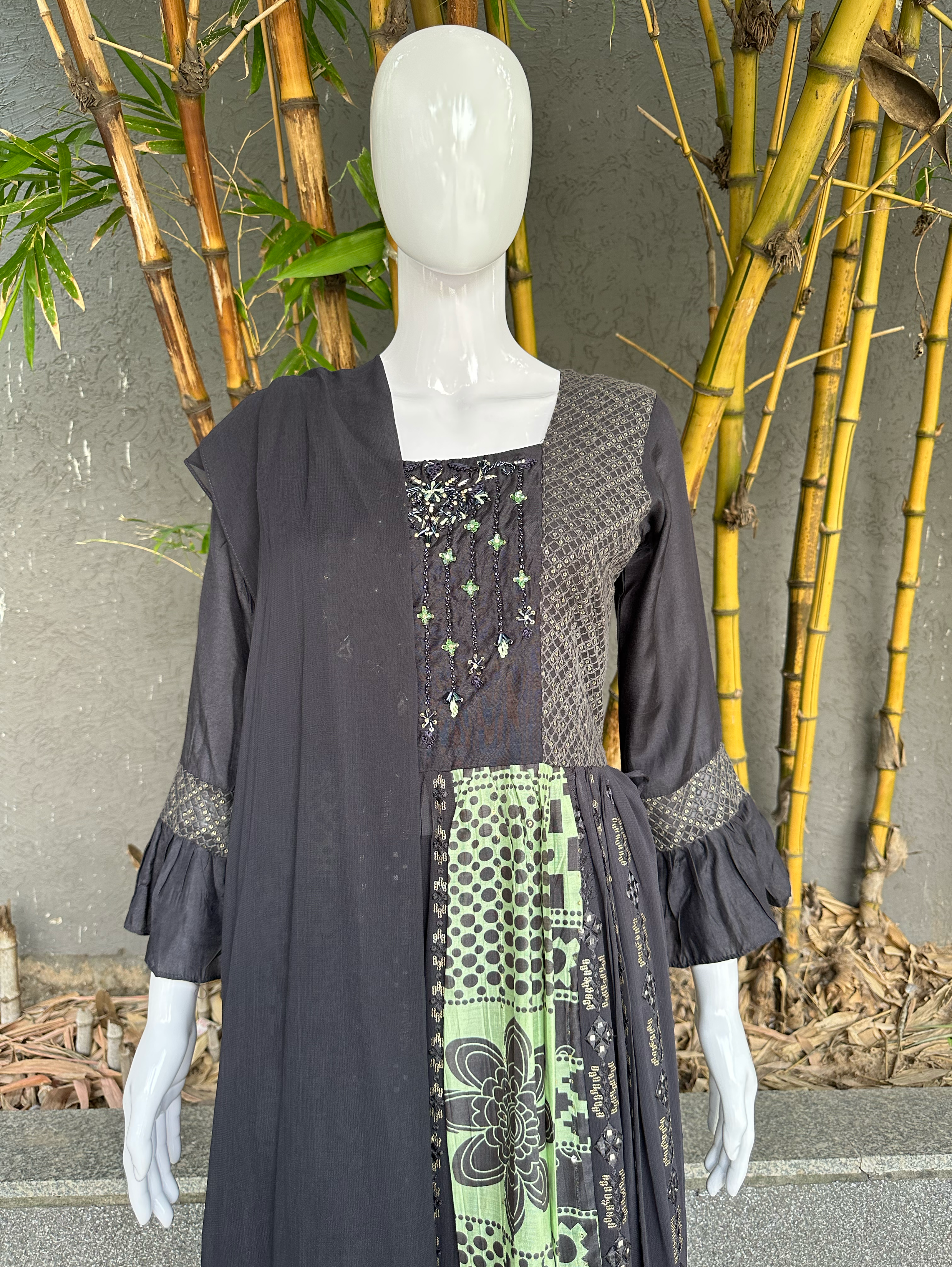 Image of Naira Style 3 Piece Palazzo Set - Premium Work