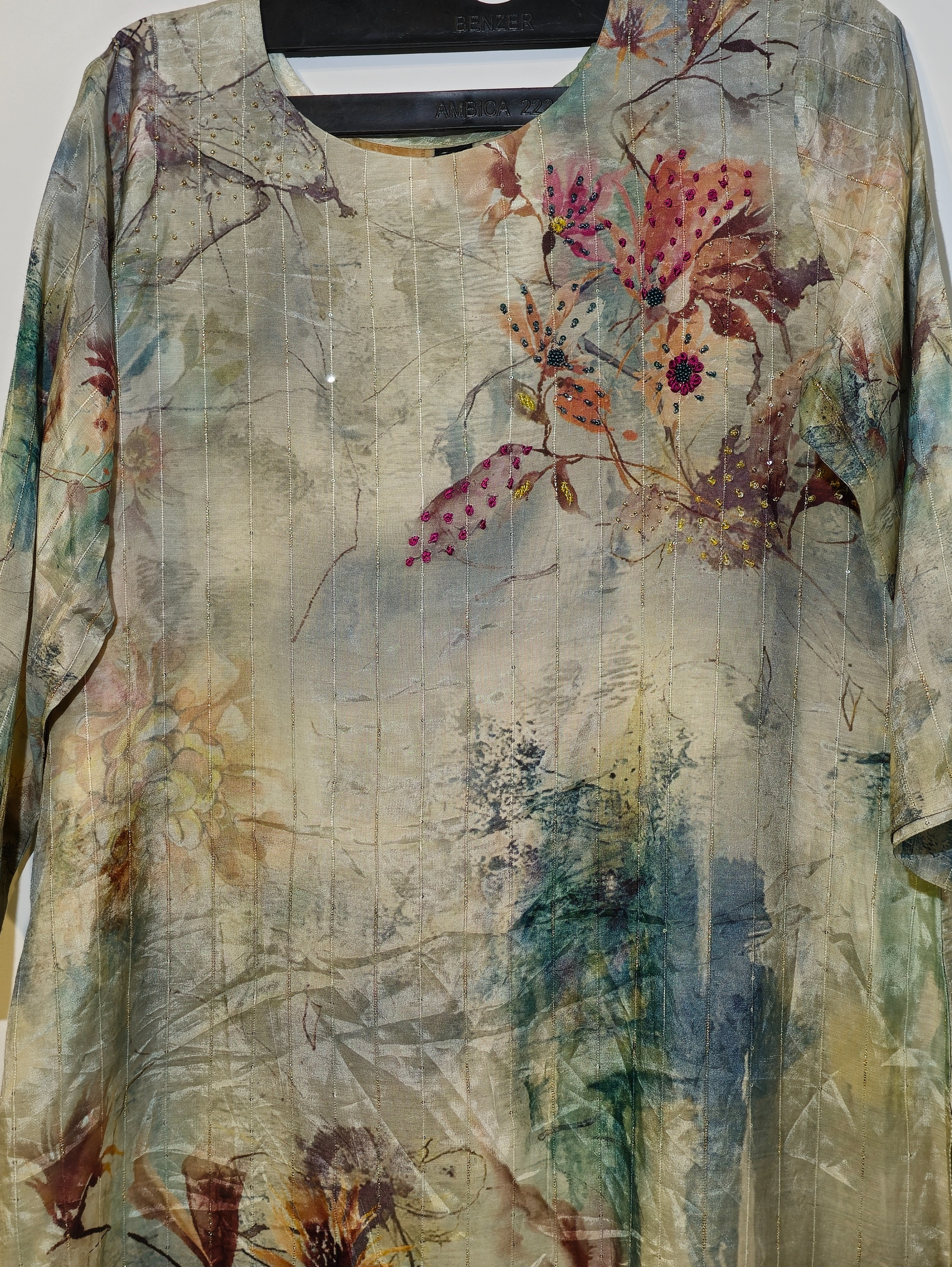 Designer Muslim SIlk Straight Kurti