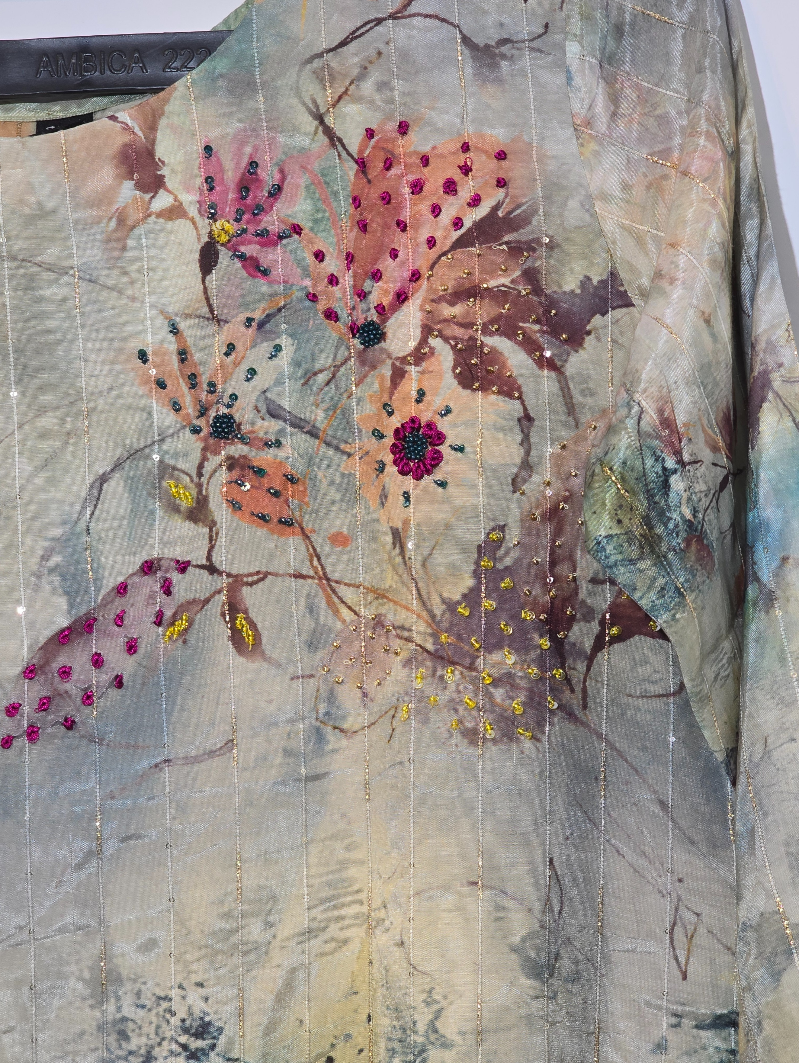 Designer Muslim SIlk Straight Kurti