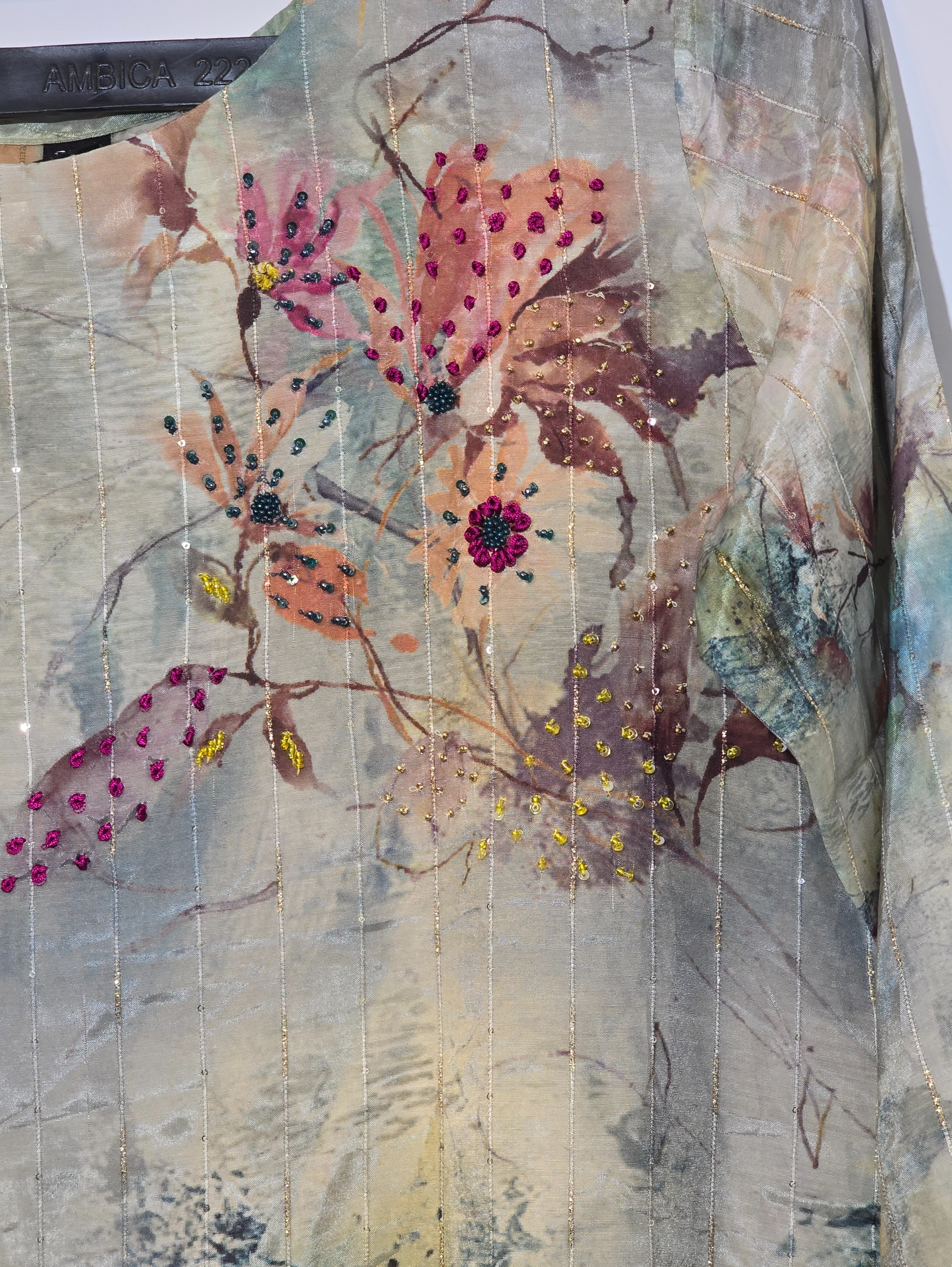 Designer Muslim SIlk Straight Kurti