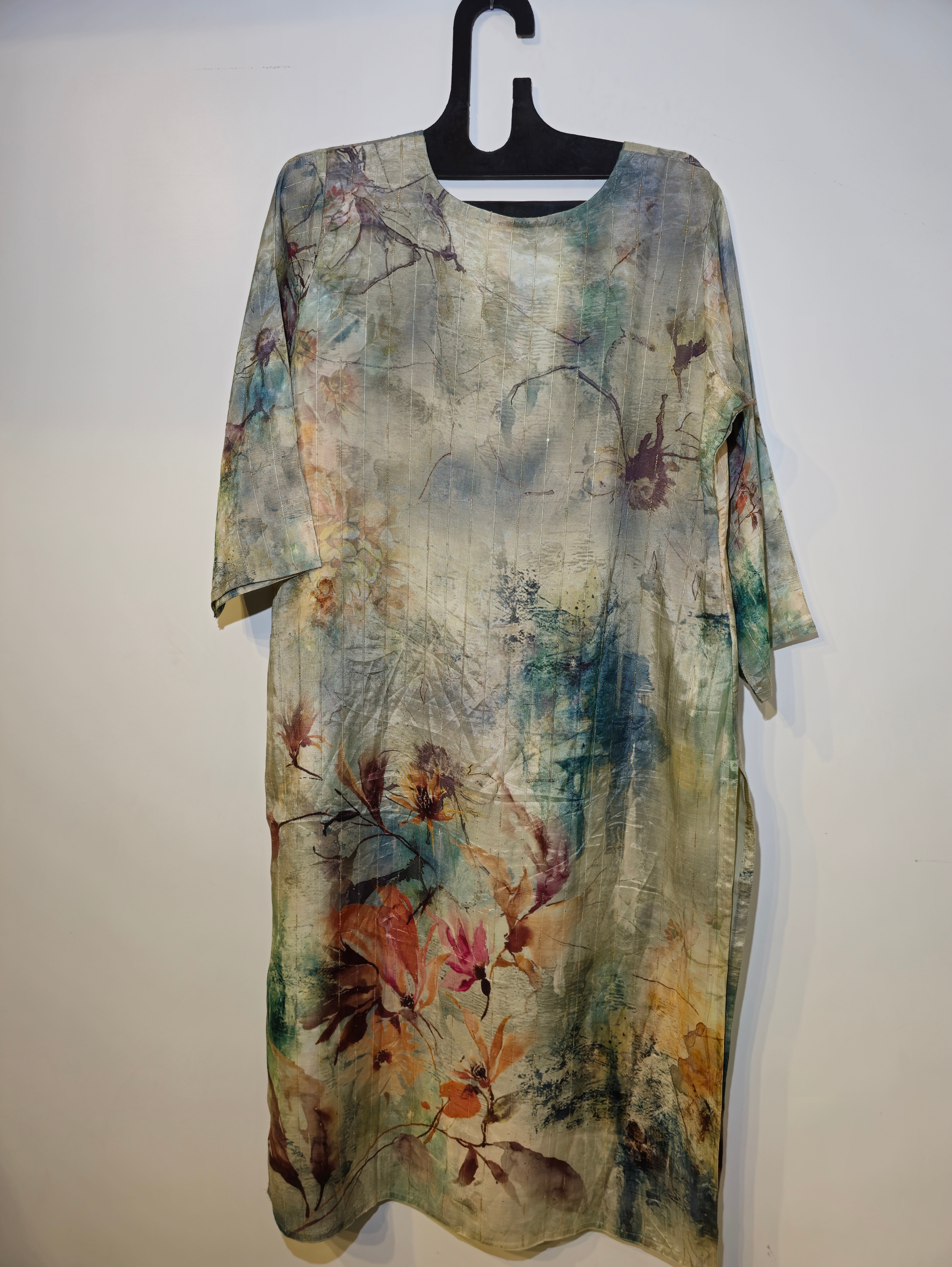 Image of Designer Muslim SIlk Straight Kurti