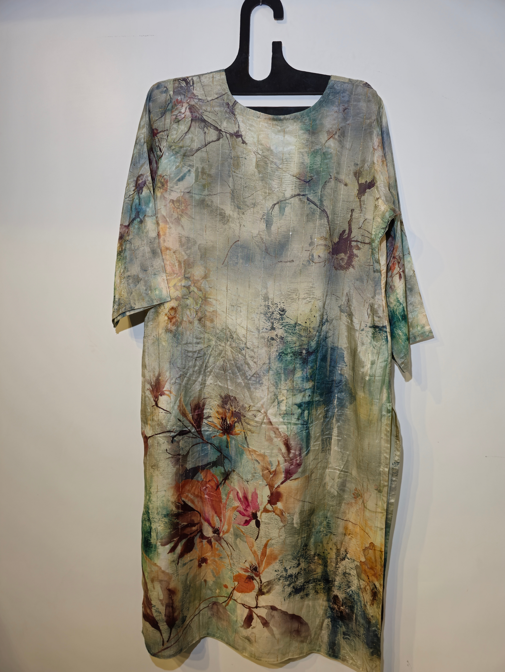 Designer Muslim SIlk Straight Kurti