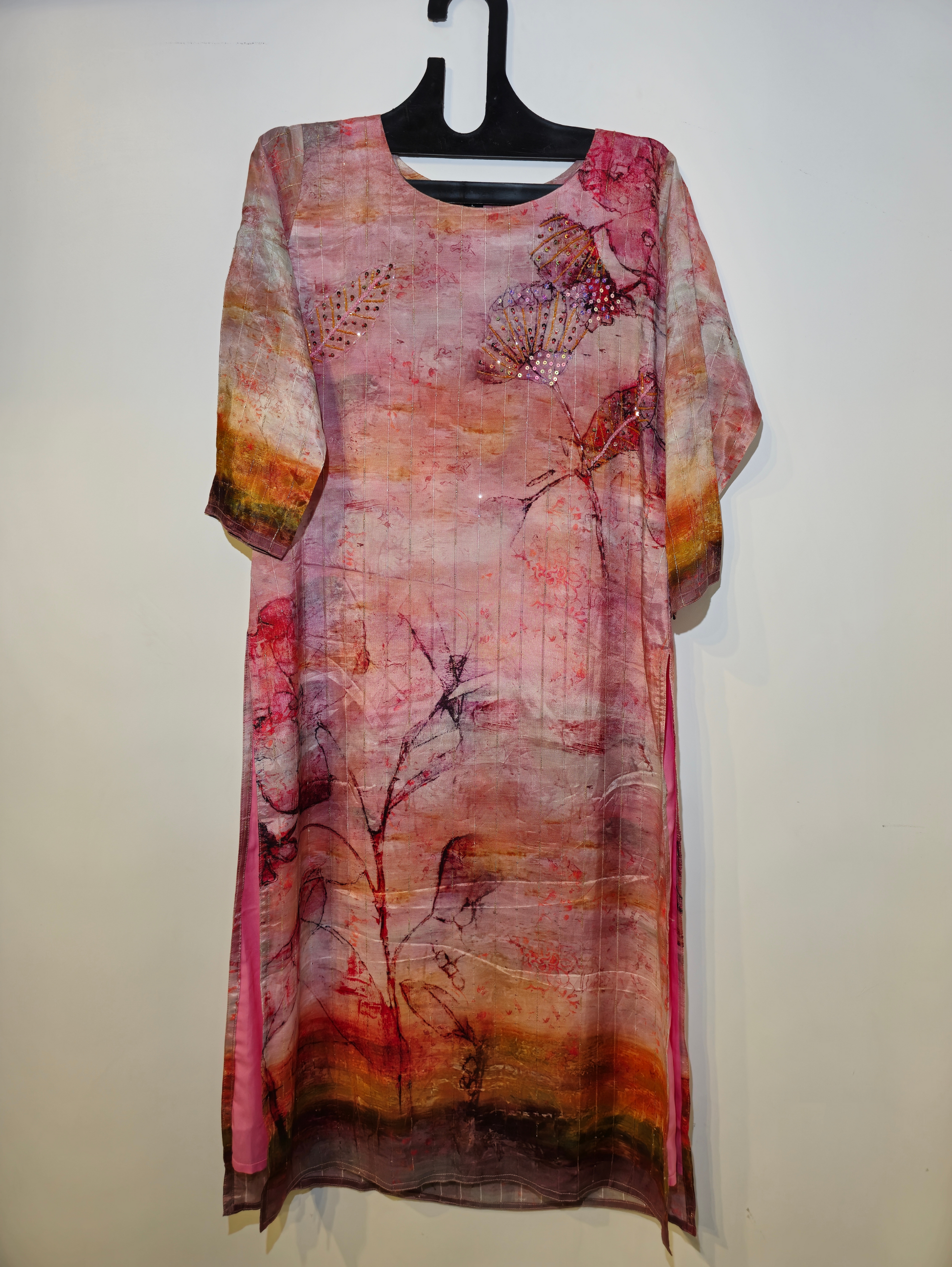 Designer Muslim SIlk Straight Kurti