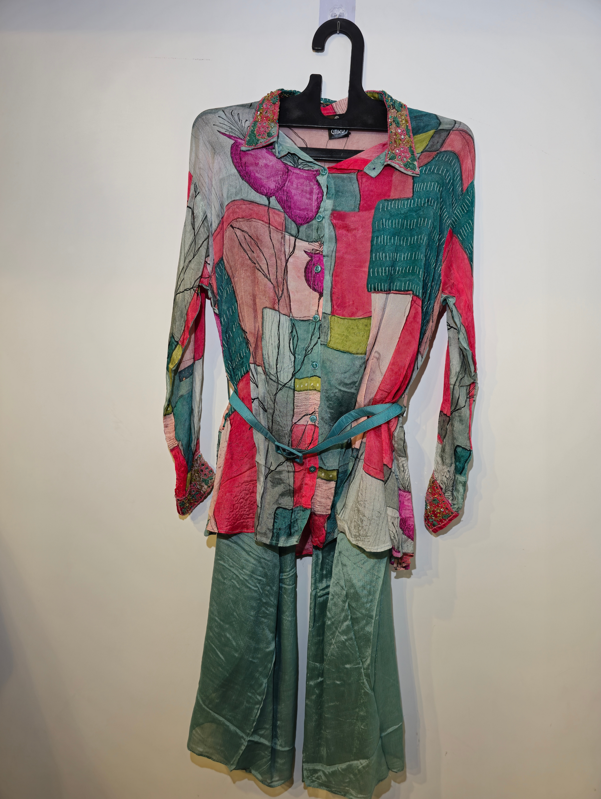 Designer Crepe Chinnon Coord Set