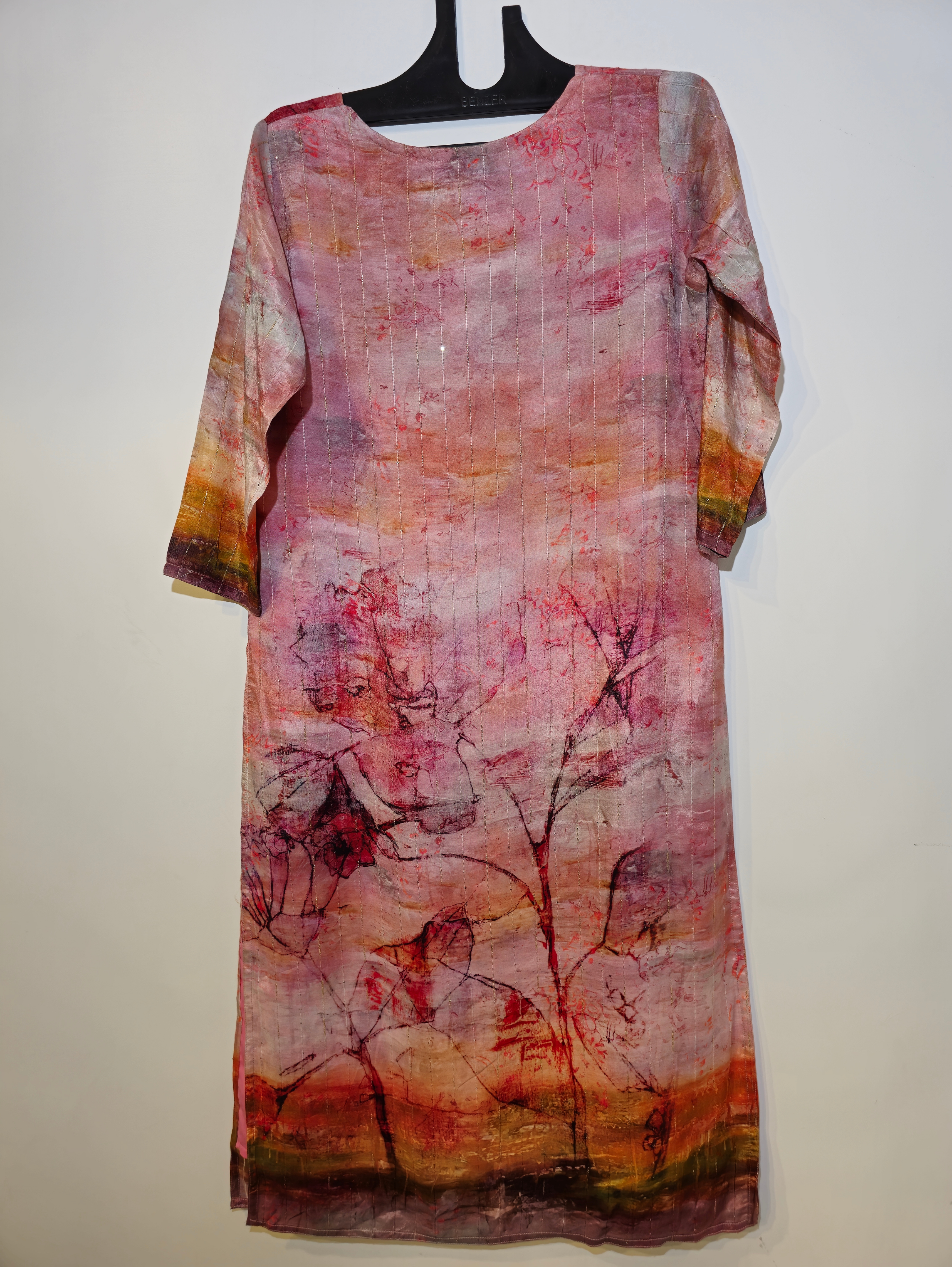 Image of Designer Muslim SIlk Straight Kurti