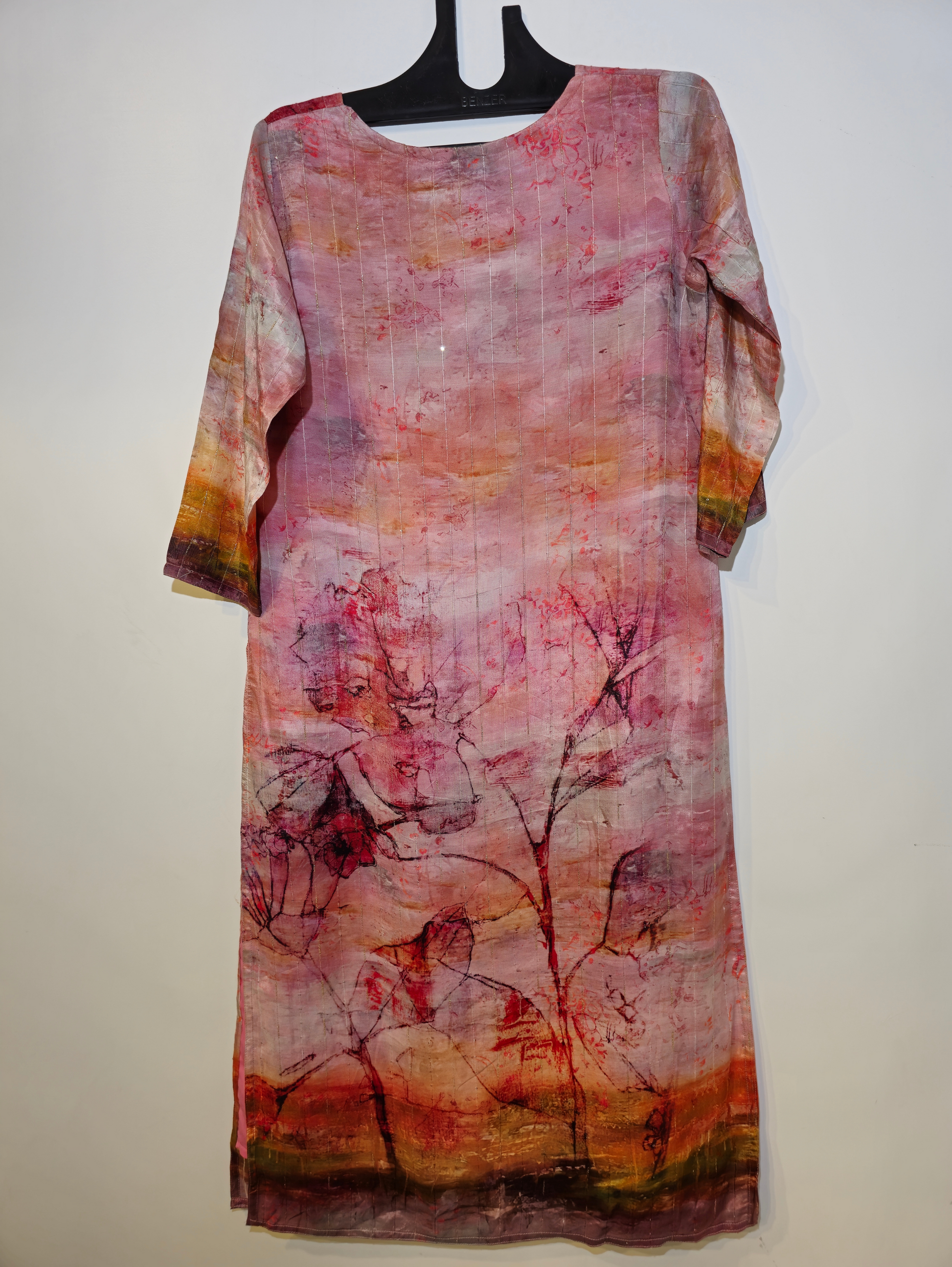 Designer Muslim SIlk Straight Kurti