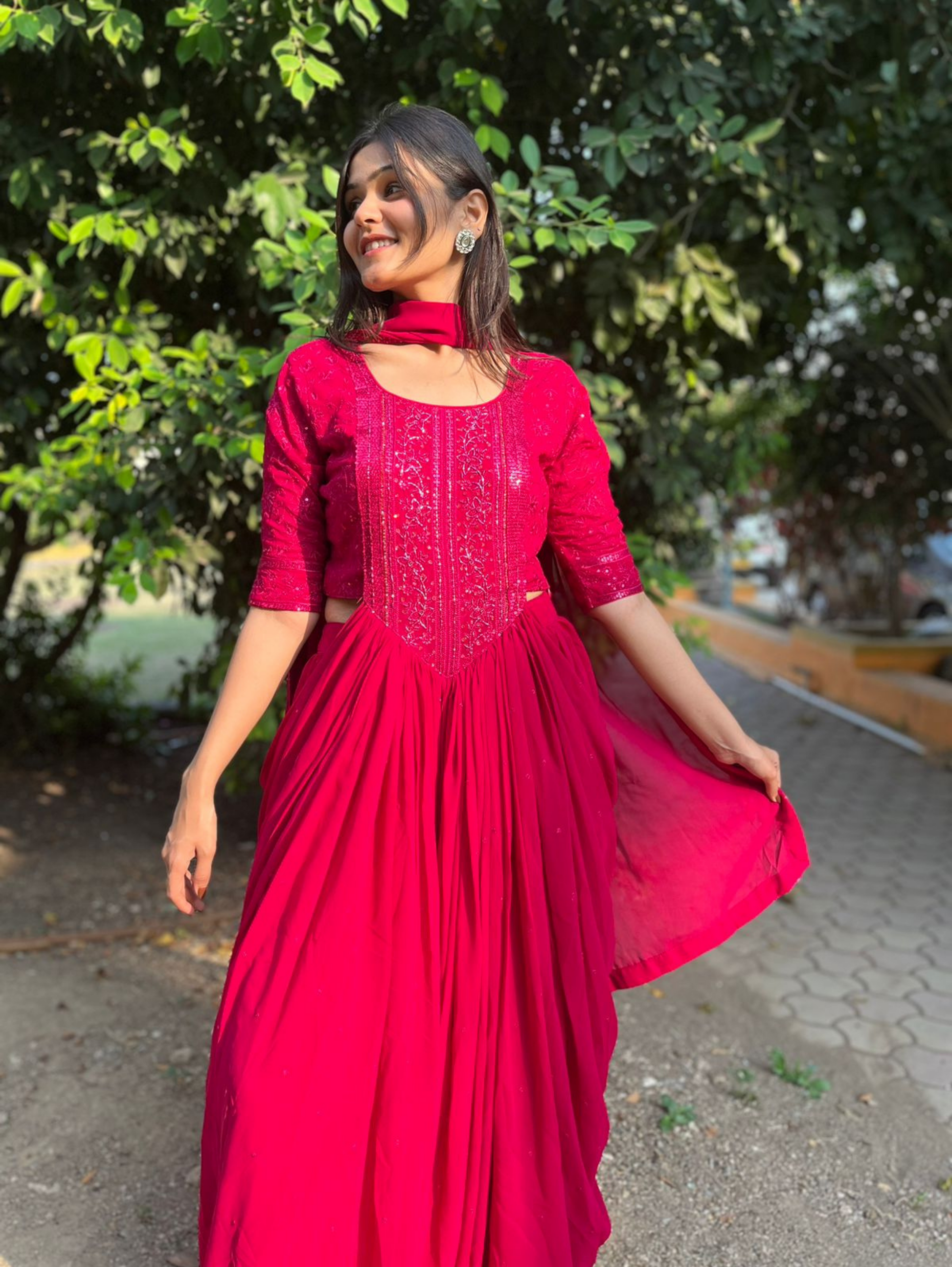 Designer Georgette Traditional 3 Piece