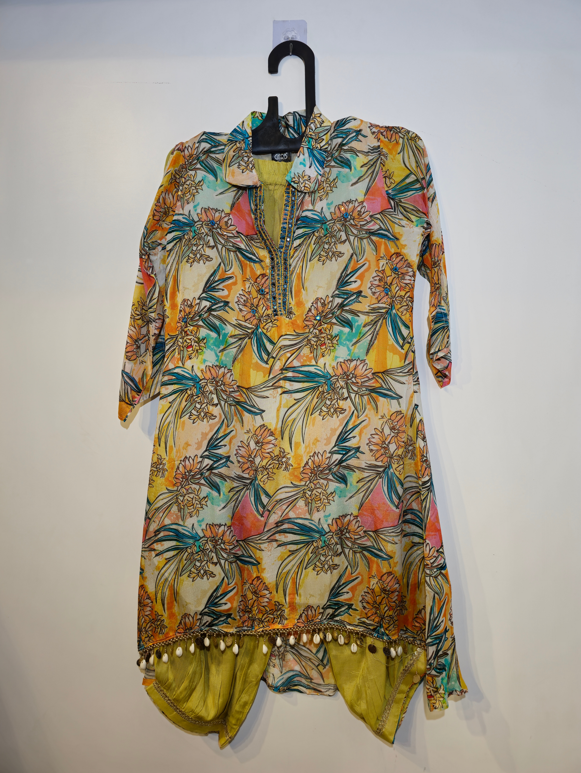 Designer Afghani Chinnon Coord Set