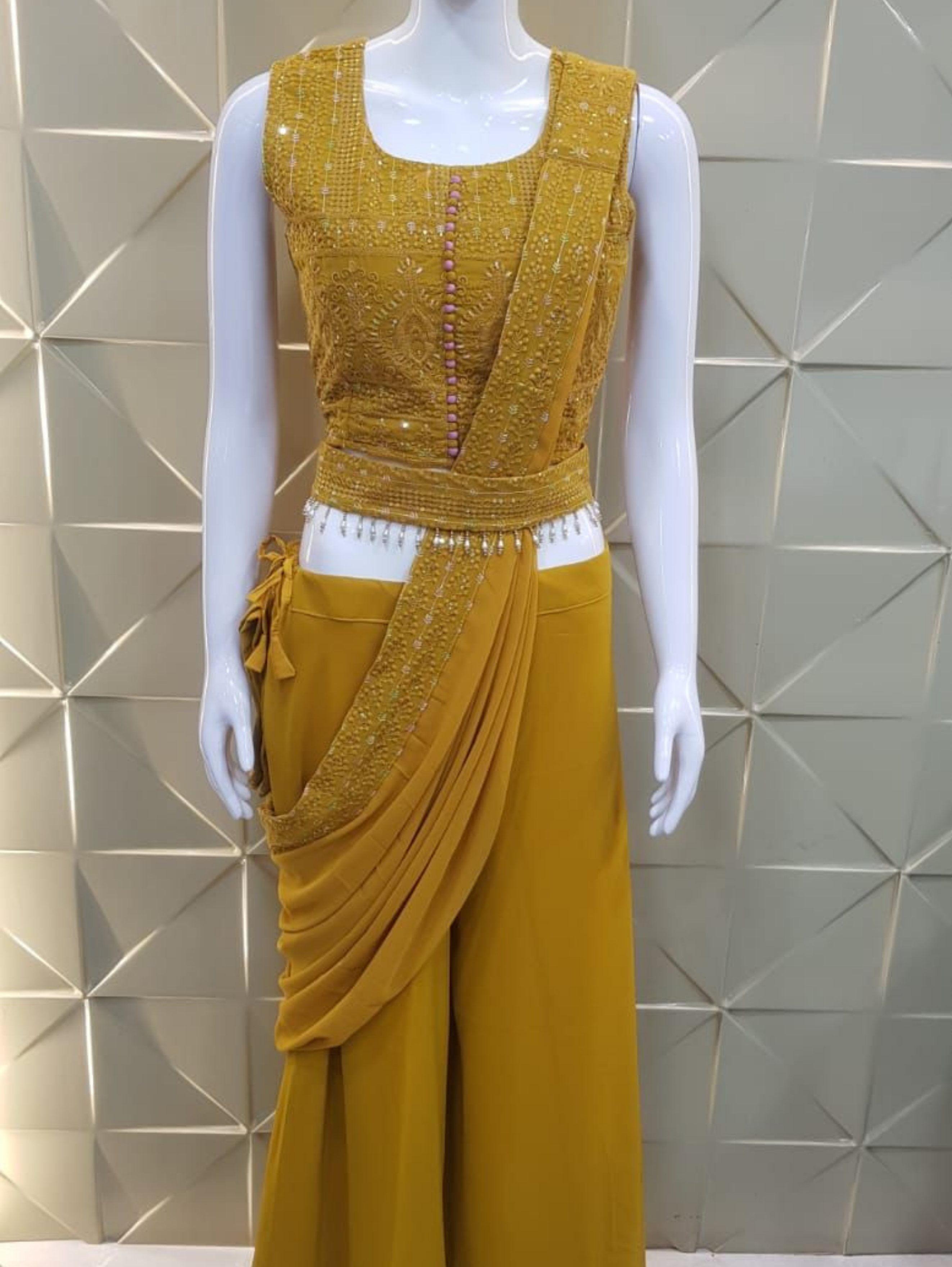 Image of Designer Georgette Traditional 3 Piece